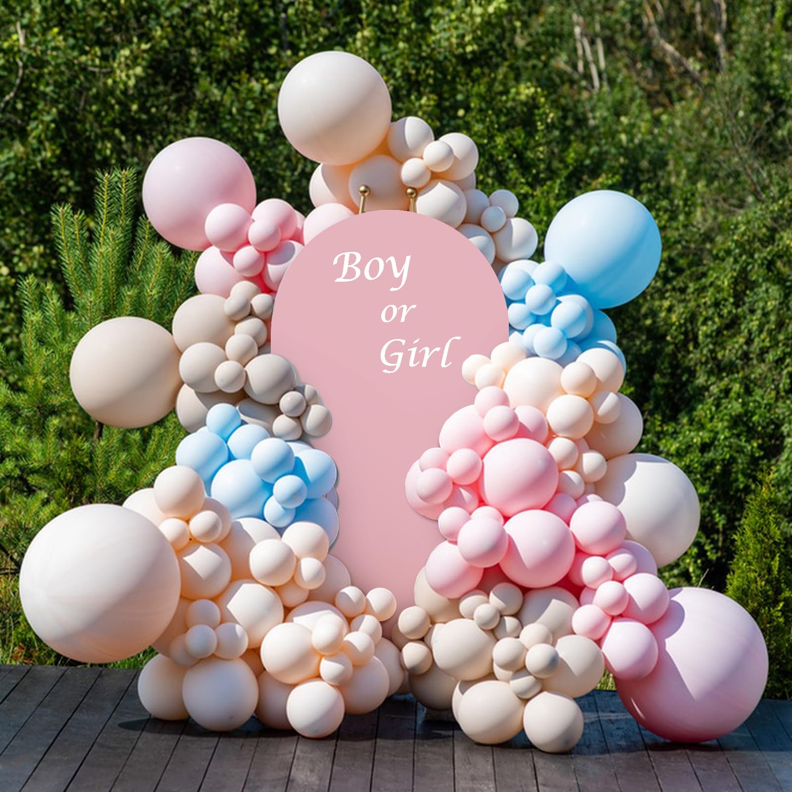 Babenest 6.6Ft Dusty Pink Wedding Arch Cover, Spandex Fitted Arch Backdrop Cover For Photography, Round Top Chiara Stand Cover F