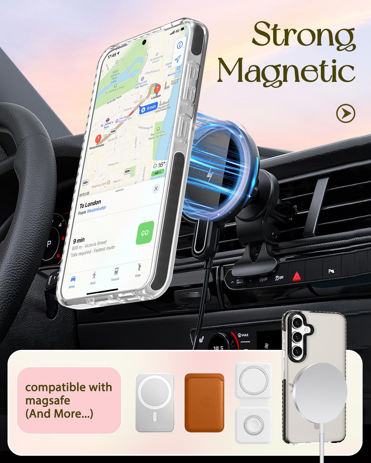 Lotadilo For Samsung Galaxy A35 5G Case For Women - Girls Cute Design Compatible With Magsafe Magnetic Ring Holder Stand Cat Flo