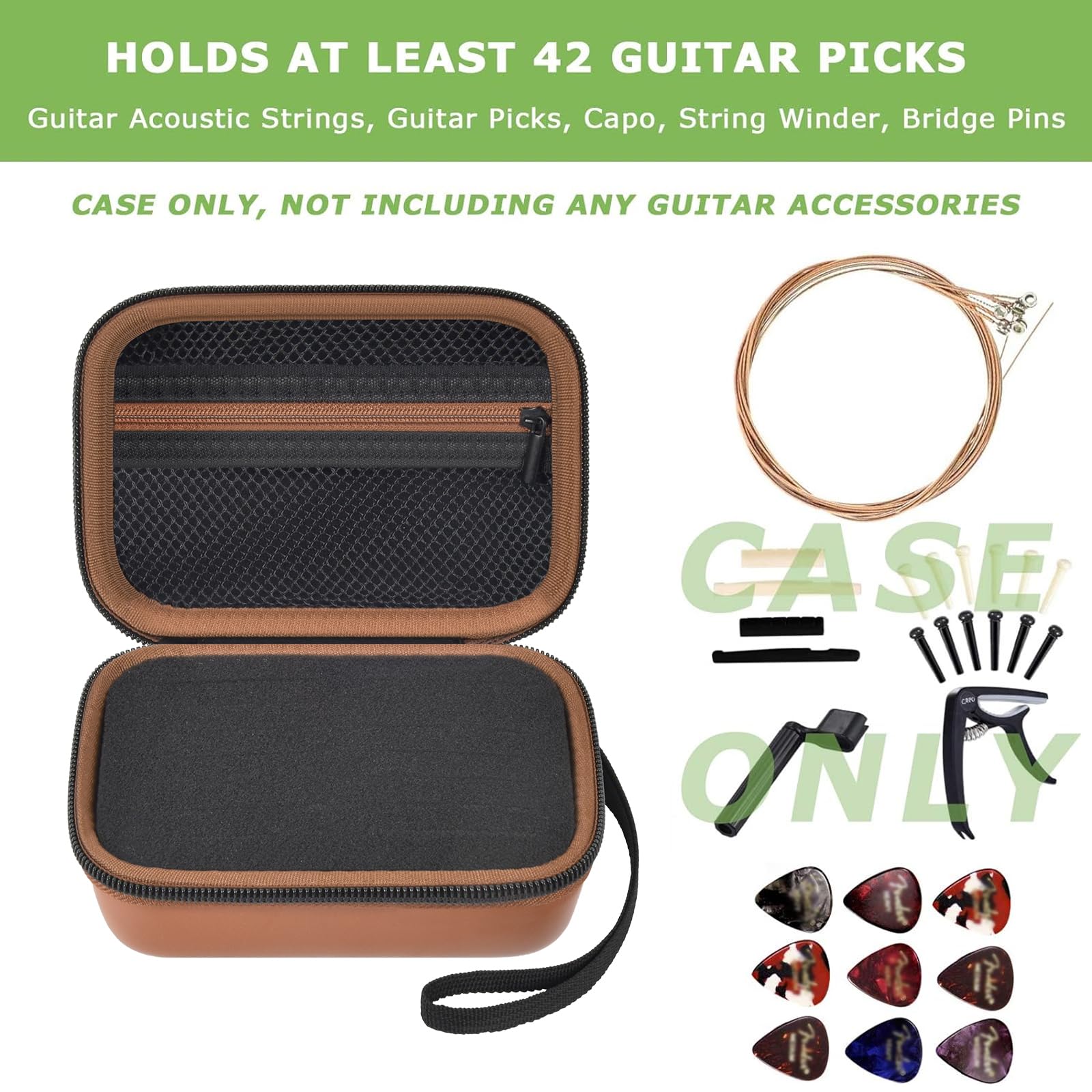 70+ Guitar Pick Holder Case For Fender For Daddario For Chromacast For Jim Dunlop For Acoustic Strings, Guitar Pick Organizer,