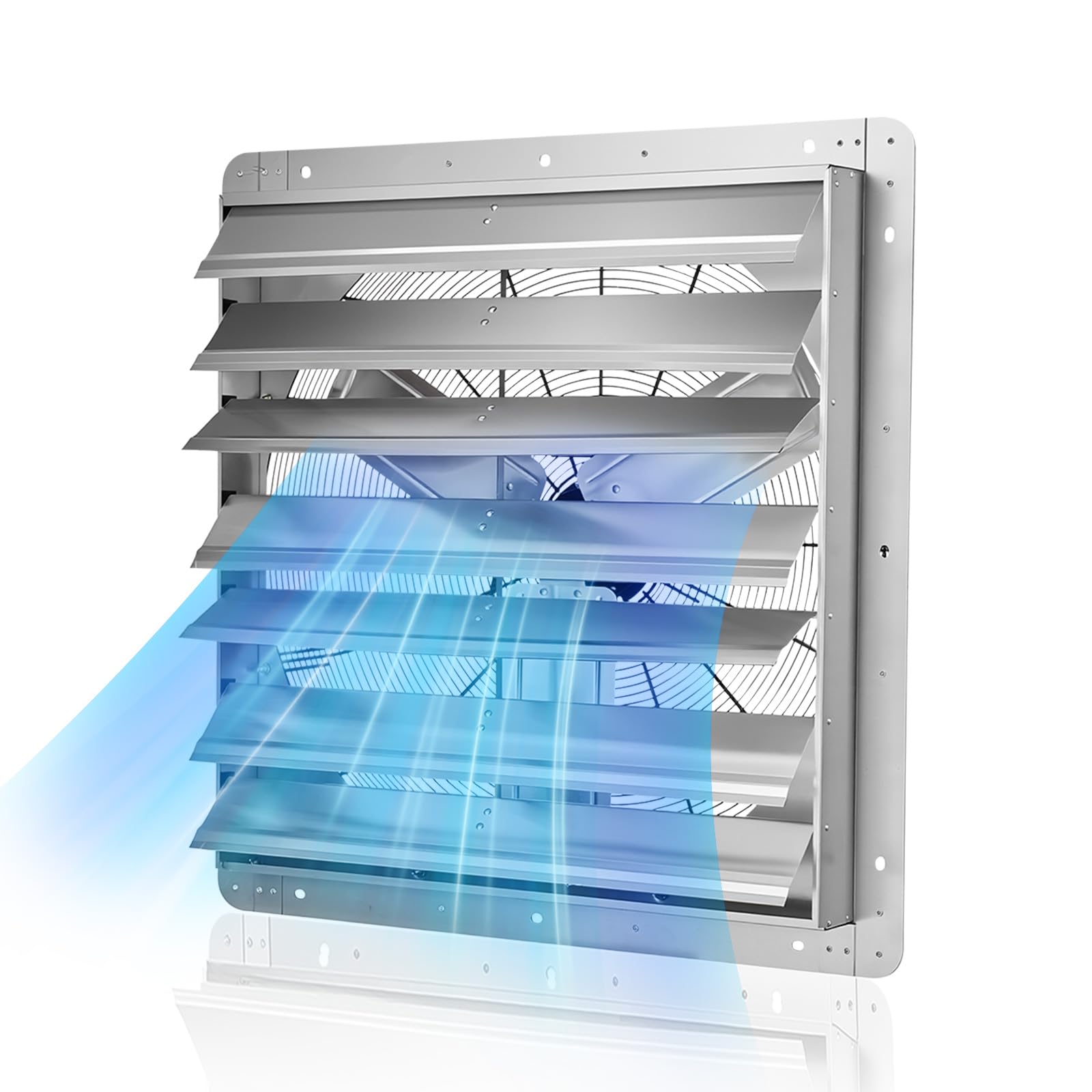 VEVOR 30 inch Shutter Exhaust Fan, Wall Mounted Attic Vent Fan with 6900 CFM Airflow, AC Motor, Heavy-duty Steel Construction, L