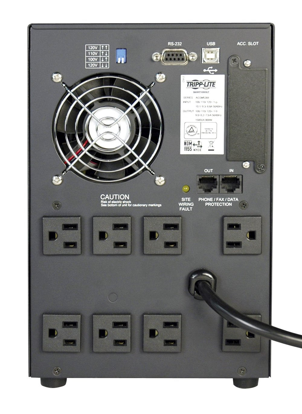Tripp Lite Smart1050Slt 1050Va   1000Va 650W Ups Smart Tower Avr 120V Usb Db9 Snmp, 8 Outlets