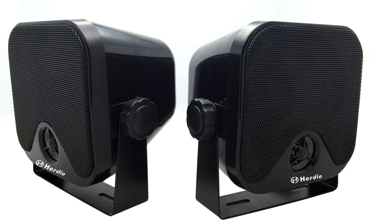 4 Inches Heavy Duty Waterproof Boat Marine Box Outdoor Speakers Surface Mounted For Skid Steer Atv Utv Rzr Golf Cart Tractor Pow
