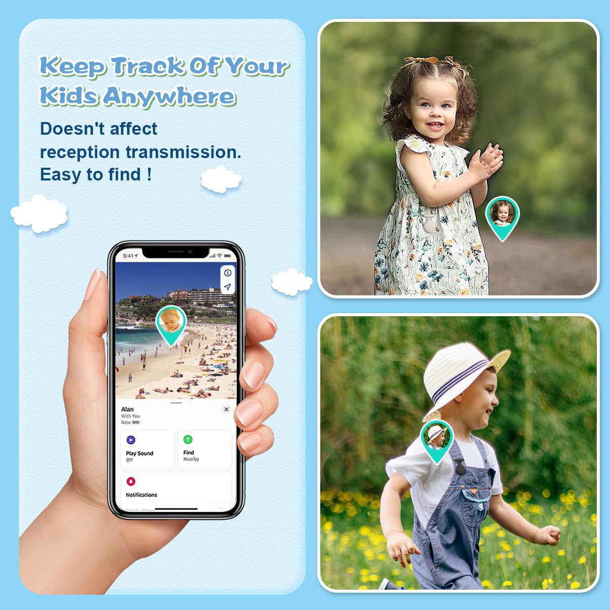 [2 Pack] Waterproof Tile Mate Holder For Kids, Soft Silicone Tile Mate Hidden Pin Holder For Kids Elder Clothing, Anti Lost Hidden Full Case Cover Compatible With Tile Mate 2022 (Black+Oatmeal)