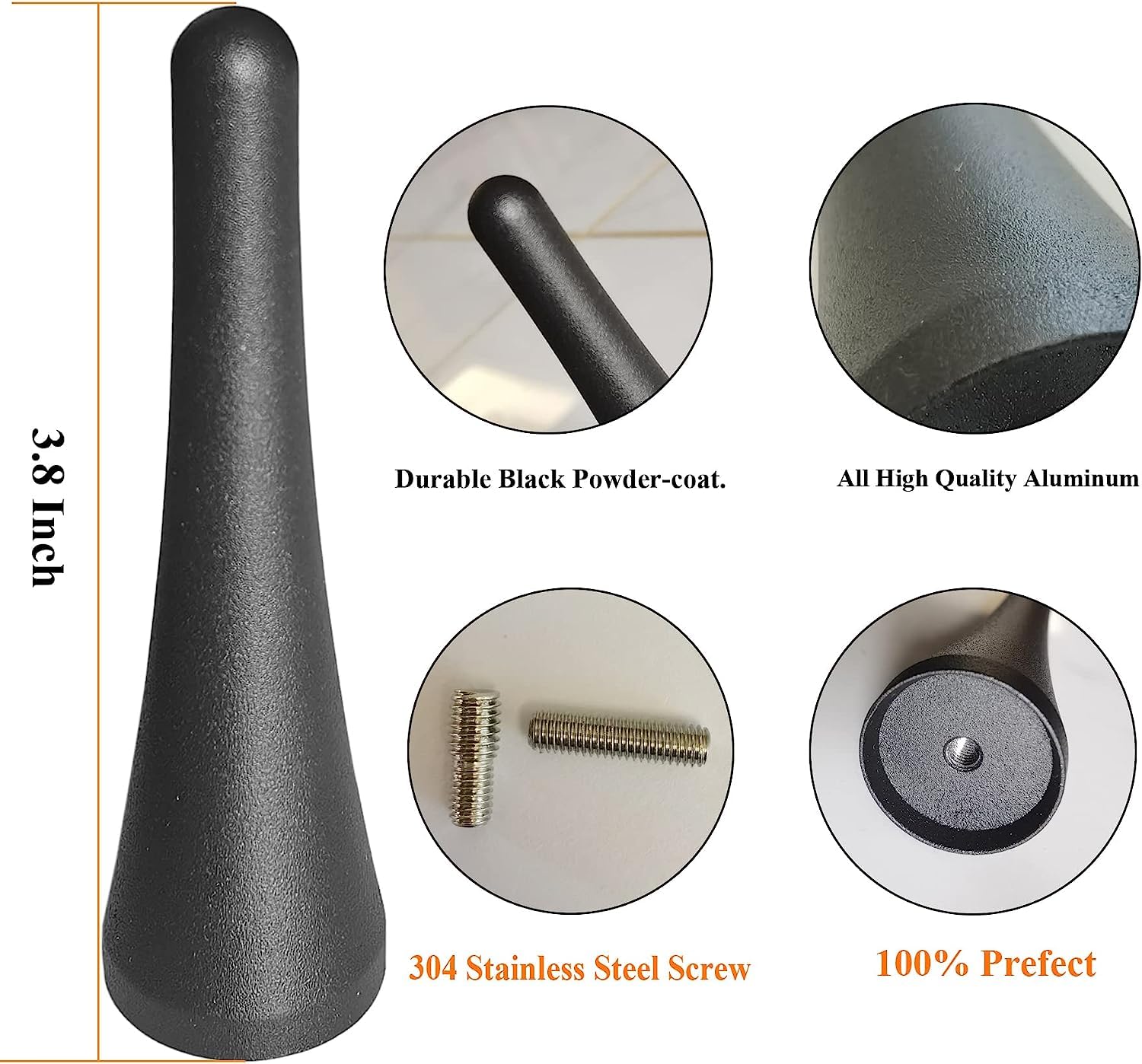 3.8 Inch Aluminum Antenna For Ford Transit (2013 2024), Ford Transit Antenna Replacement, Ford Transit 150 250 2013 2014 2015 20