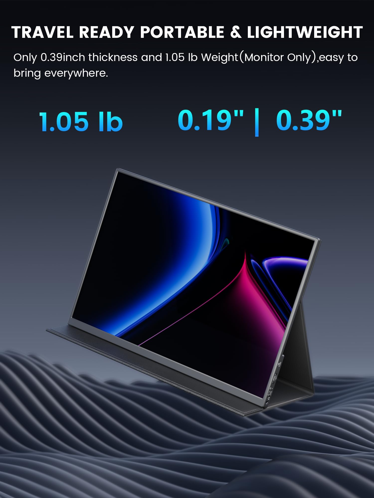 Magicraven 4K Portable Monitor, 14.5'' Ips Laptop Screen, Slim Lightweight 1500:1 Dual Usb C Hdmi Gaming Display With Speakers,