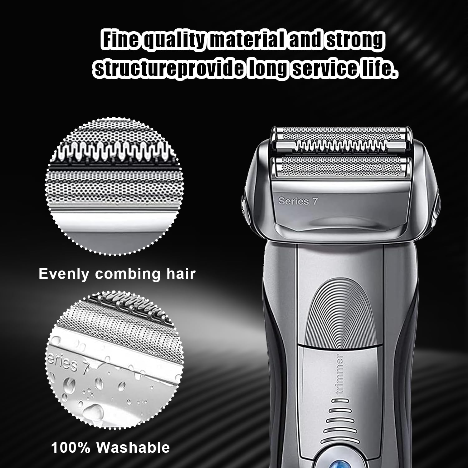 Series 7 70S Electric Shaver Head Replacement, Compatible With Braun Series 7 Shavers: 720Cc, 730Cc, 735S, 750Cc, 760Cc, 790Cc,
