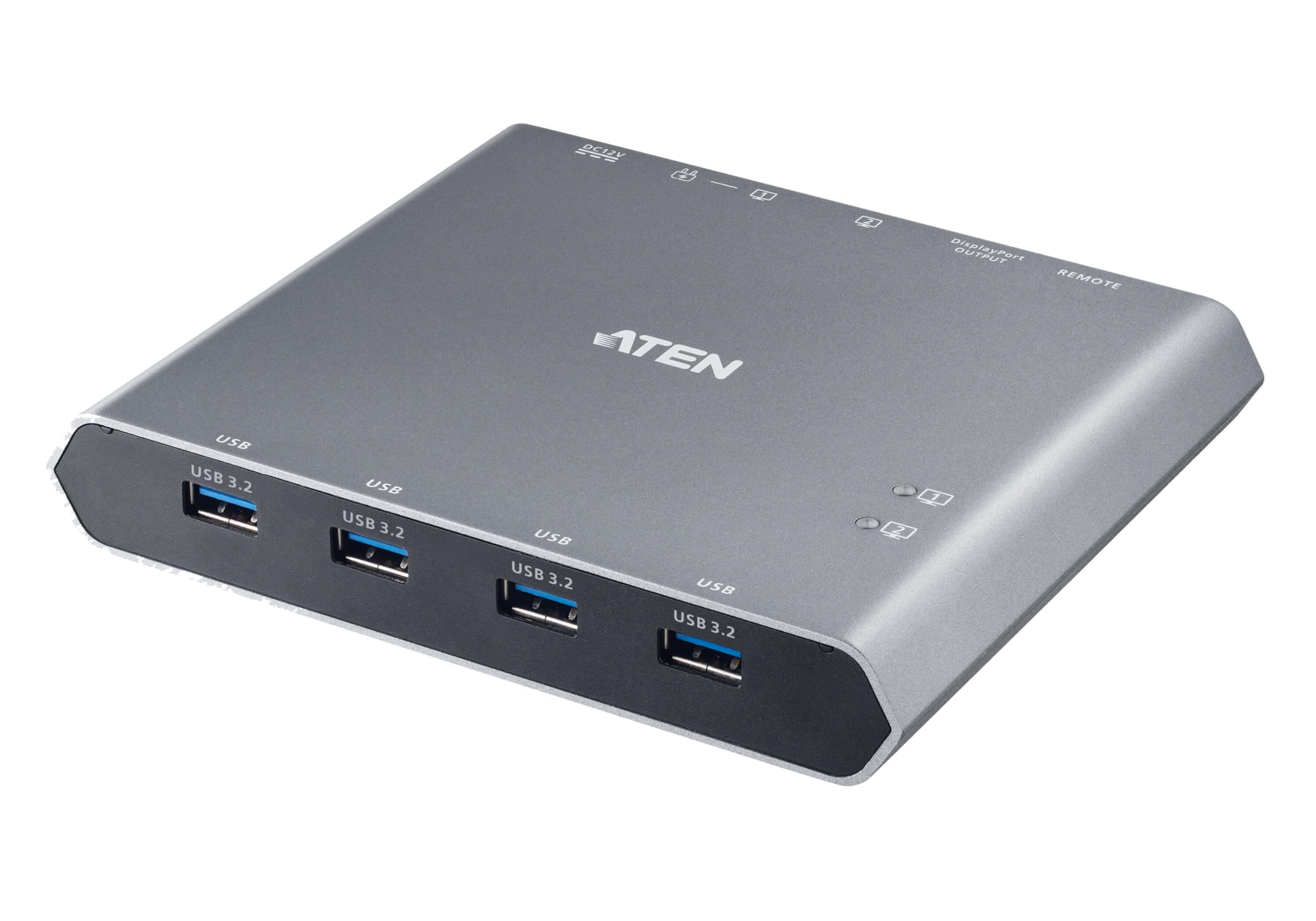 ATEN US3311 2-Port USB-C KVM Switch 2 PC 1 Monitor DisplayPort Out - 8K / 4K - 144hz 120Hz 60Hz 4-Port USB 3.2 DP 1.4 PD 3.0 for