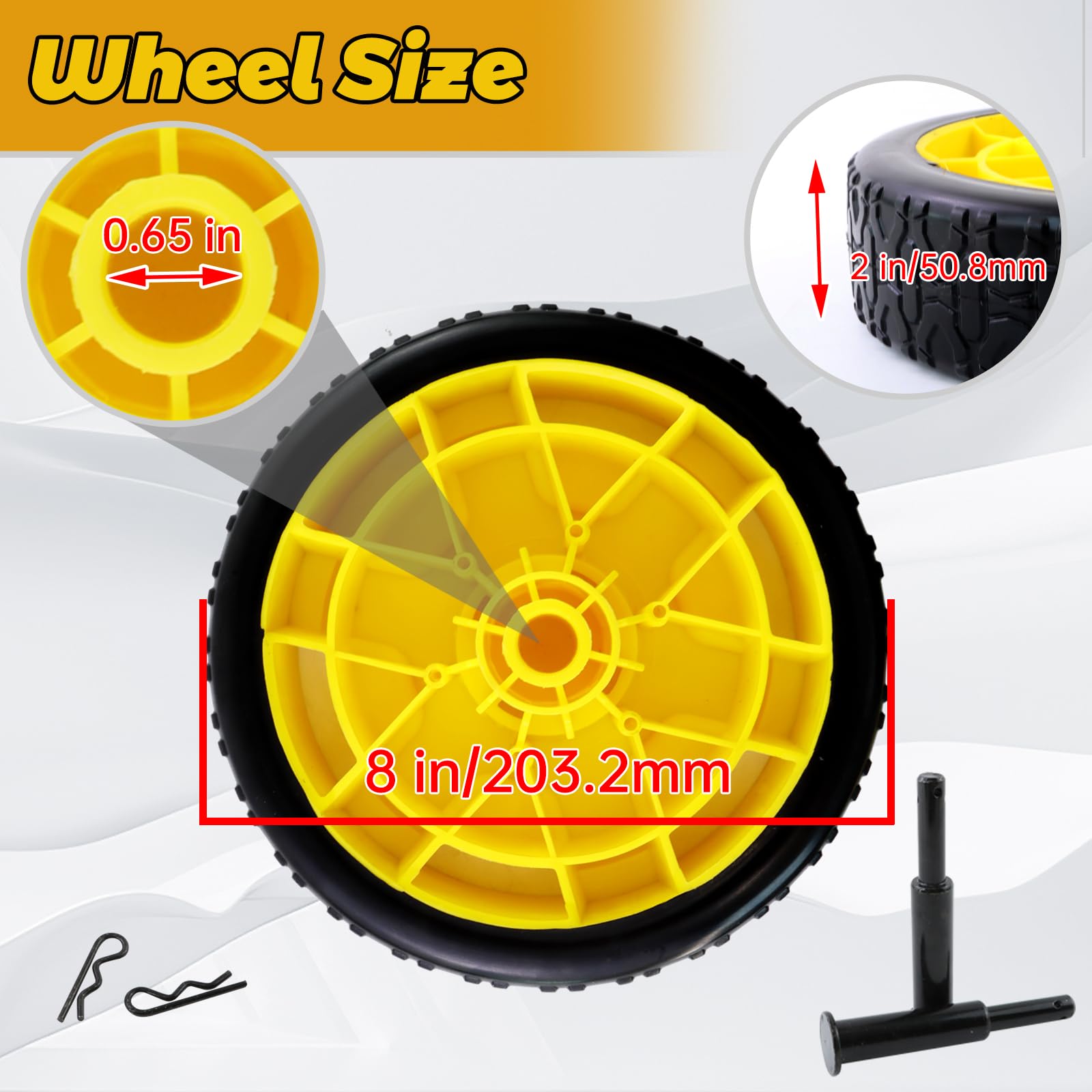 Kikite Generator Wheel Kit Compatible With Champion 2800-4750W With Folding Handle And Never-Flat Tires, Generator Replacement P
