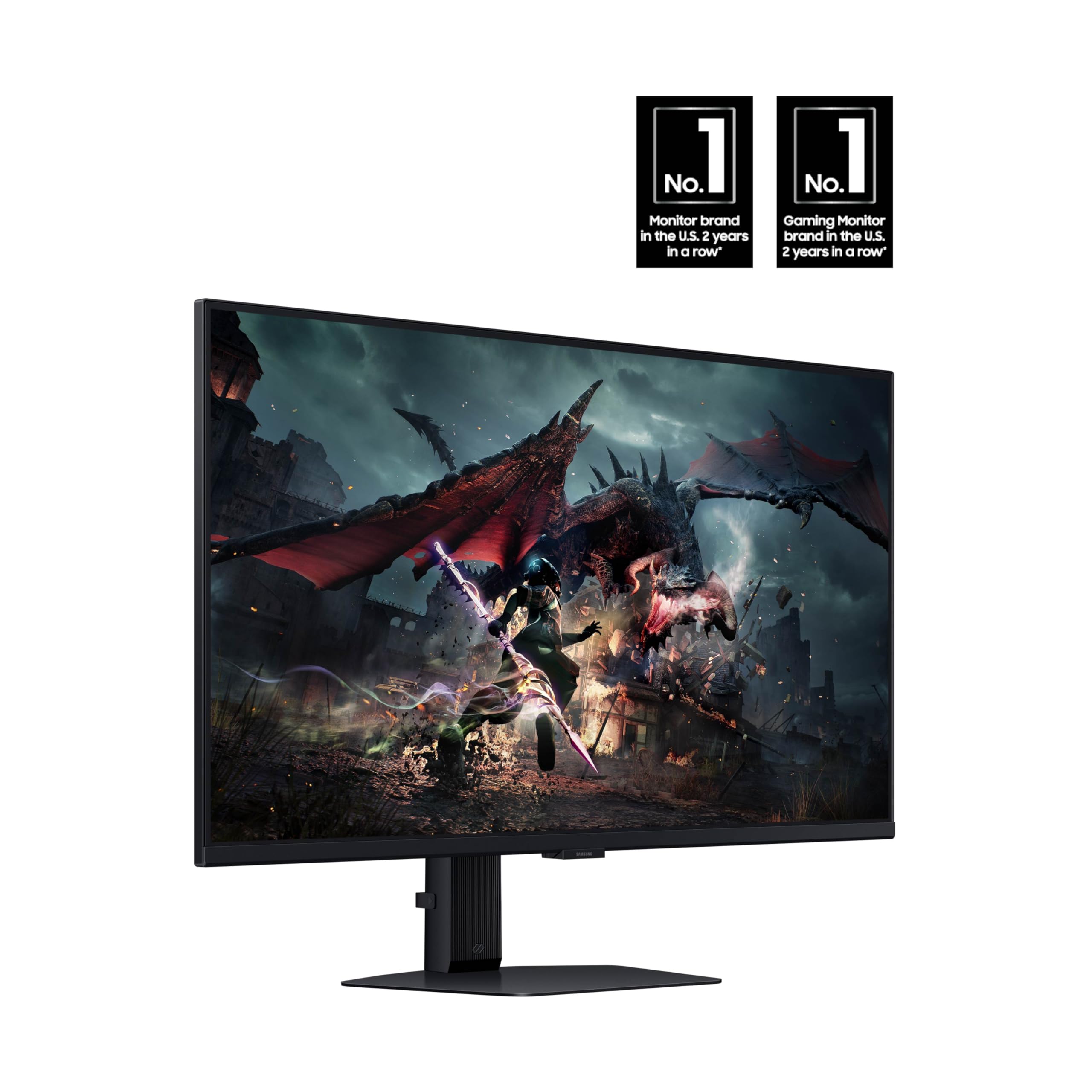 Samsung 32 Inch Odyssey G50D Series Qhd Fast Ips Gaming Monitor, 1Ms, Vesa Displayhdr 400, 180Hz, Amd Freesync, Adjustable Stand