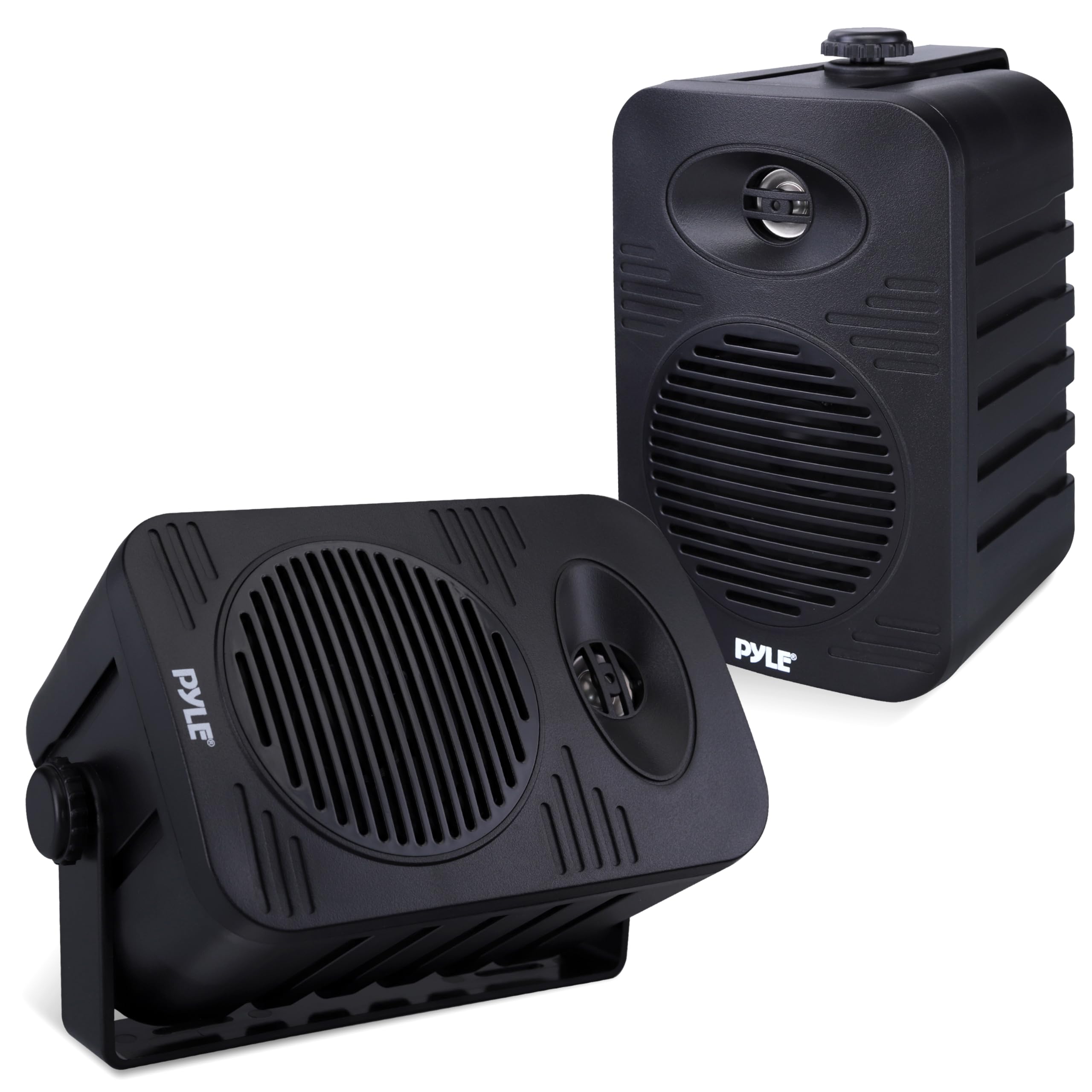 Pyle Indoor Outdoor Speakers Pair - 300 Watt Dual Waterproof 4 2-Way Full Range Speaker System w/ 1/2 High Compliance Polymer Tw