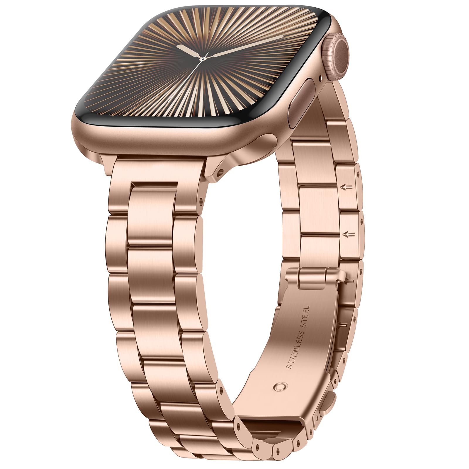 Anlinser Bands Compatible with Apple Watch Band 49mm 46mm 45mm 44mm 42mm, Women Slim Stainless Steel Metal Strap for iWatch Ultr