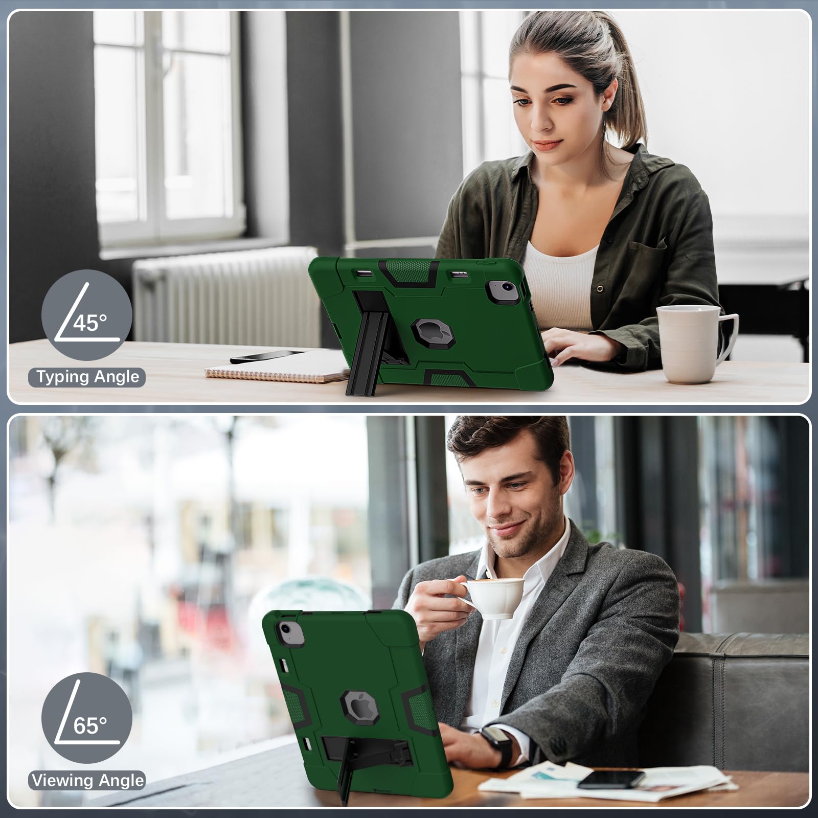 Tsqqst Case For Ipad Air 11 M2 2024 For Kids With Stylus Holder, Rugged Shockproof Stand Case Cover For Ipad Air 11 Inch 6Th Gen