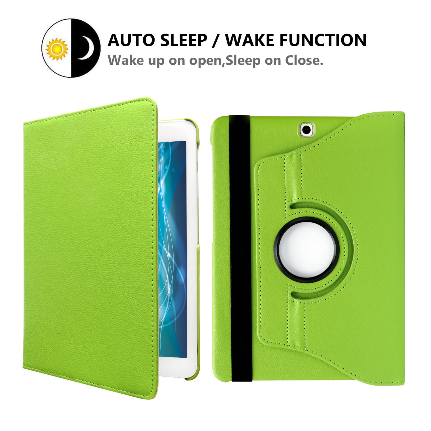 Case For Samsung Galaxy Tab S2 9.7 Inch (Sm T810 T813 T815 T817 T818 T819), 360 Degree Rotating Stand Case Smart Protective Cove