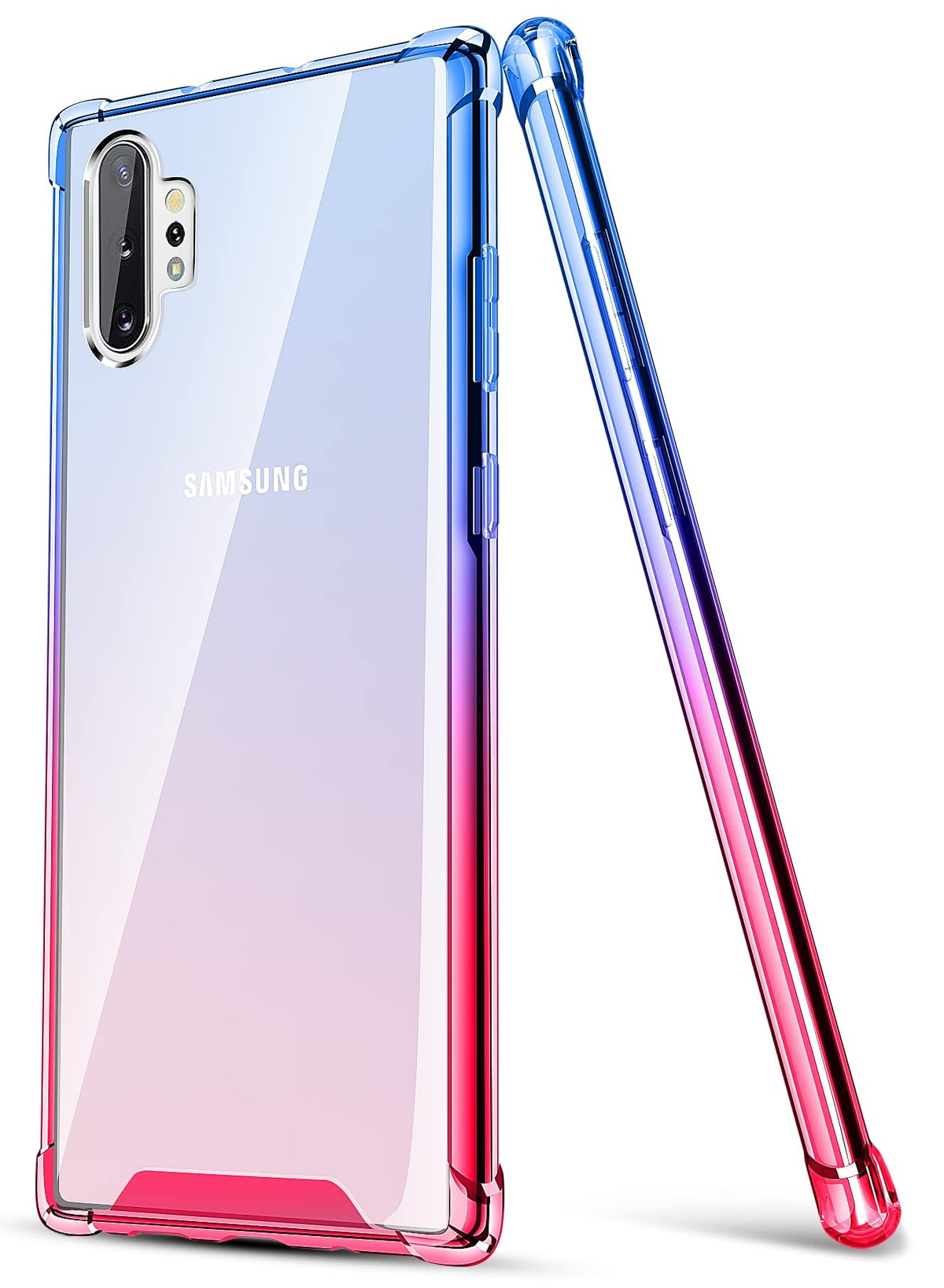 Salawat Galaxy Note 10 Plus Case Clear Cute Gradient Anti Scratch Slim Phone Case Cover Reinforced Tpu Bumper Shockproof Defende