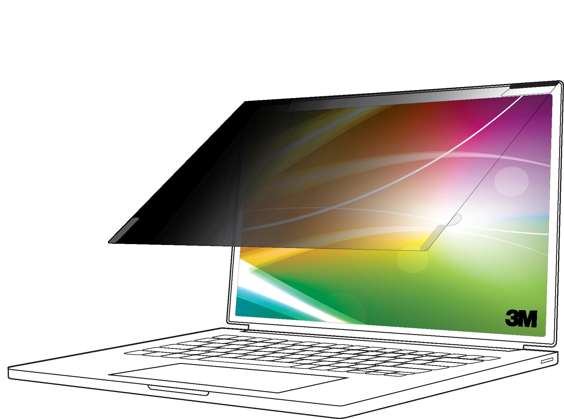 3M Bright Screen Privacy Filter For 13In Full Screen Laptop (3:2 Aspect Ratio)