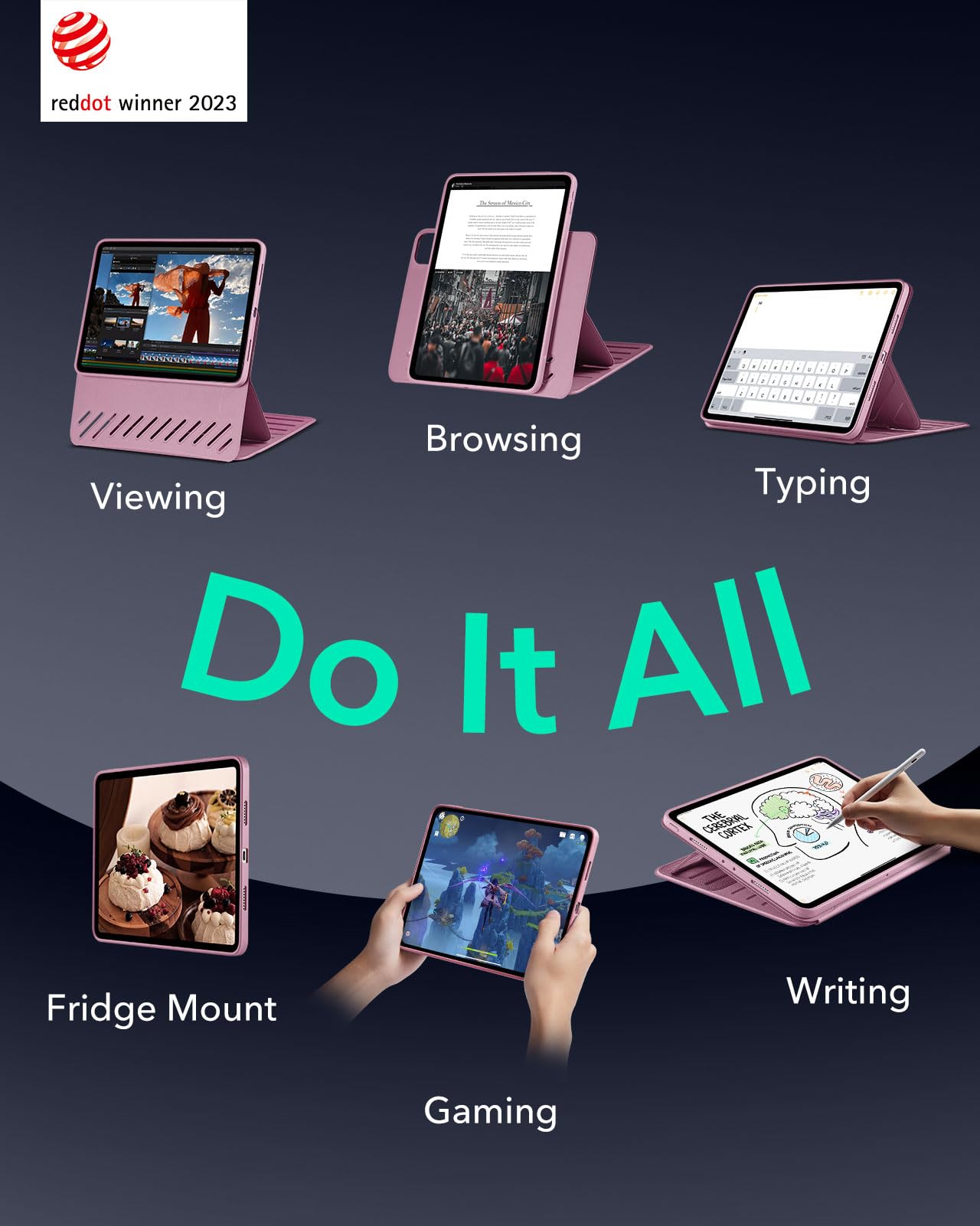 Esr For Ipad Pro 11 Inch Case (4Th/3Rd Generation, 2022/2021), Removable Magnetic Cover, Adjustable Portrait/Landscape Stand Wit