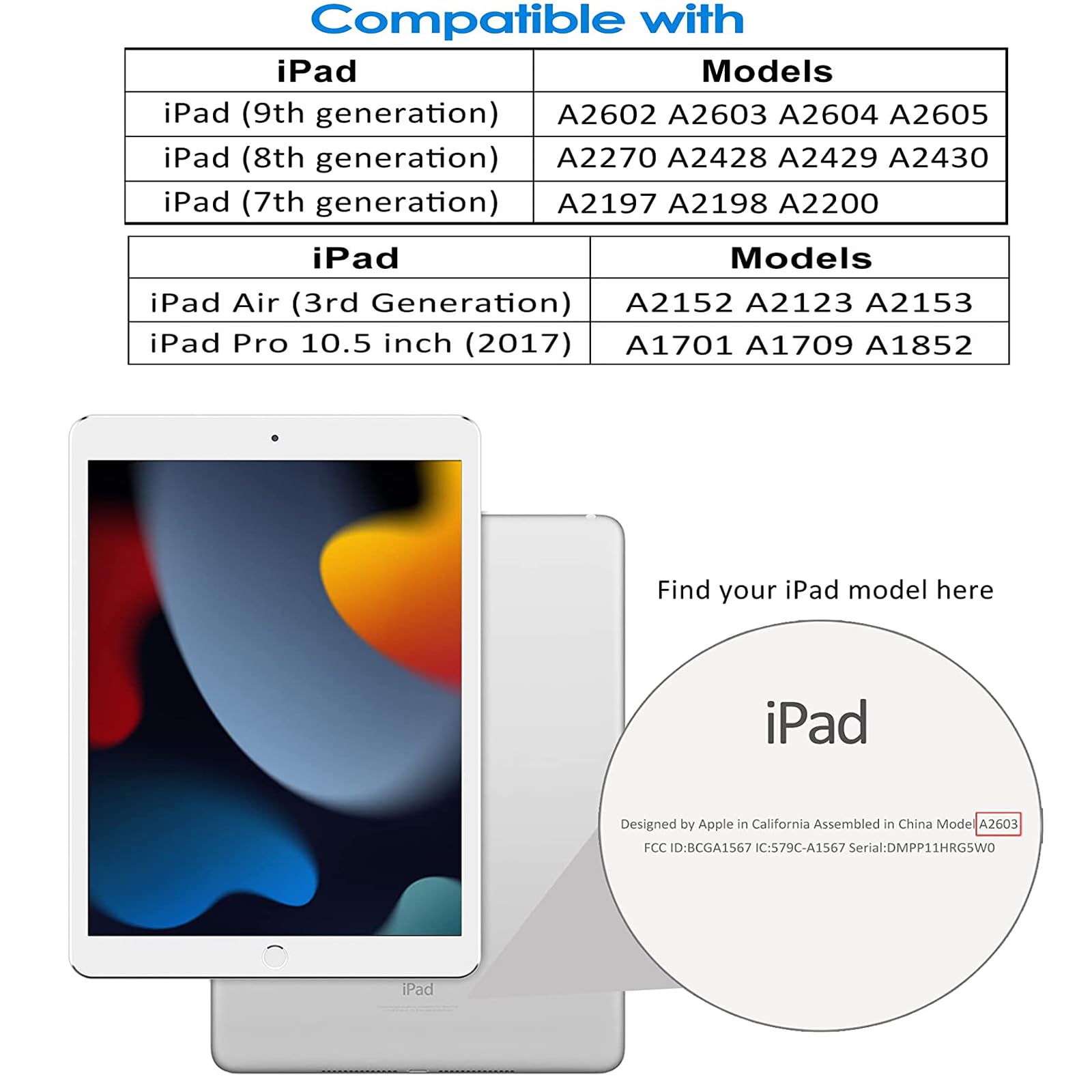 Yoyoyx Case For Ipad 10.2 Inch 9Th/8Th/7Th Generation 2021/2020/2019, Pu Leather Folding Case Multi Angle Stand Shell Tpu Cover