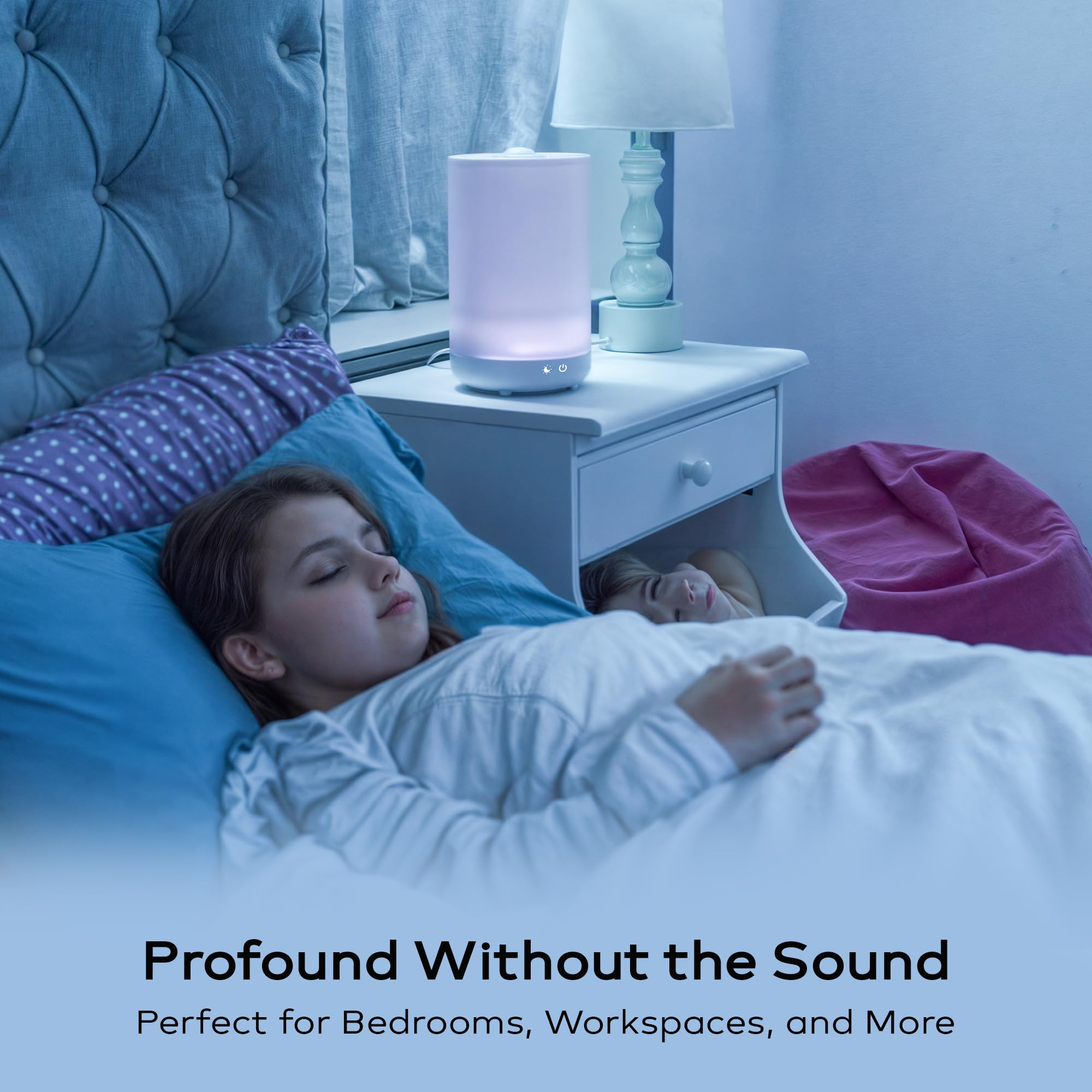 Bell+Howell 4L Top Fill Humidifiers For Bedroom, Color Changing Air Humidifier For Large Room, Cool Mist Humidifiers For Bedroom