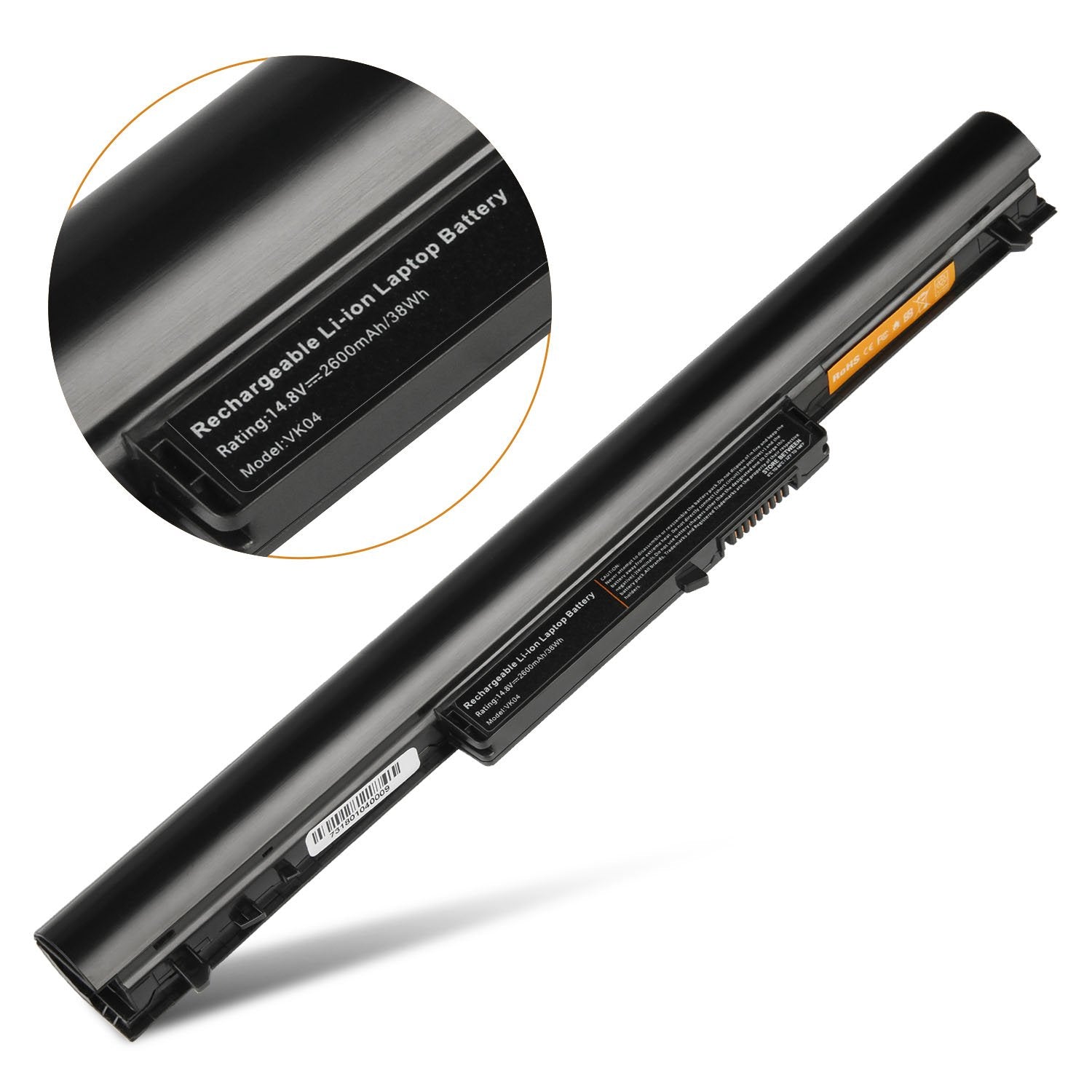 38Wh New 695192 001 Vk04 Pavilion Touchsmart 14 Sleekbook Battery For Hp Pavilion Touchsmart Sleekbook 14 B109Wm 14 B124Us 14 B1