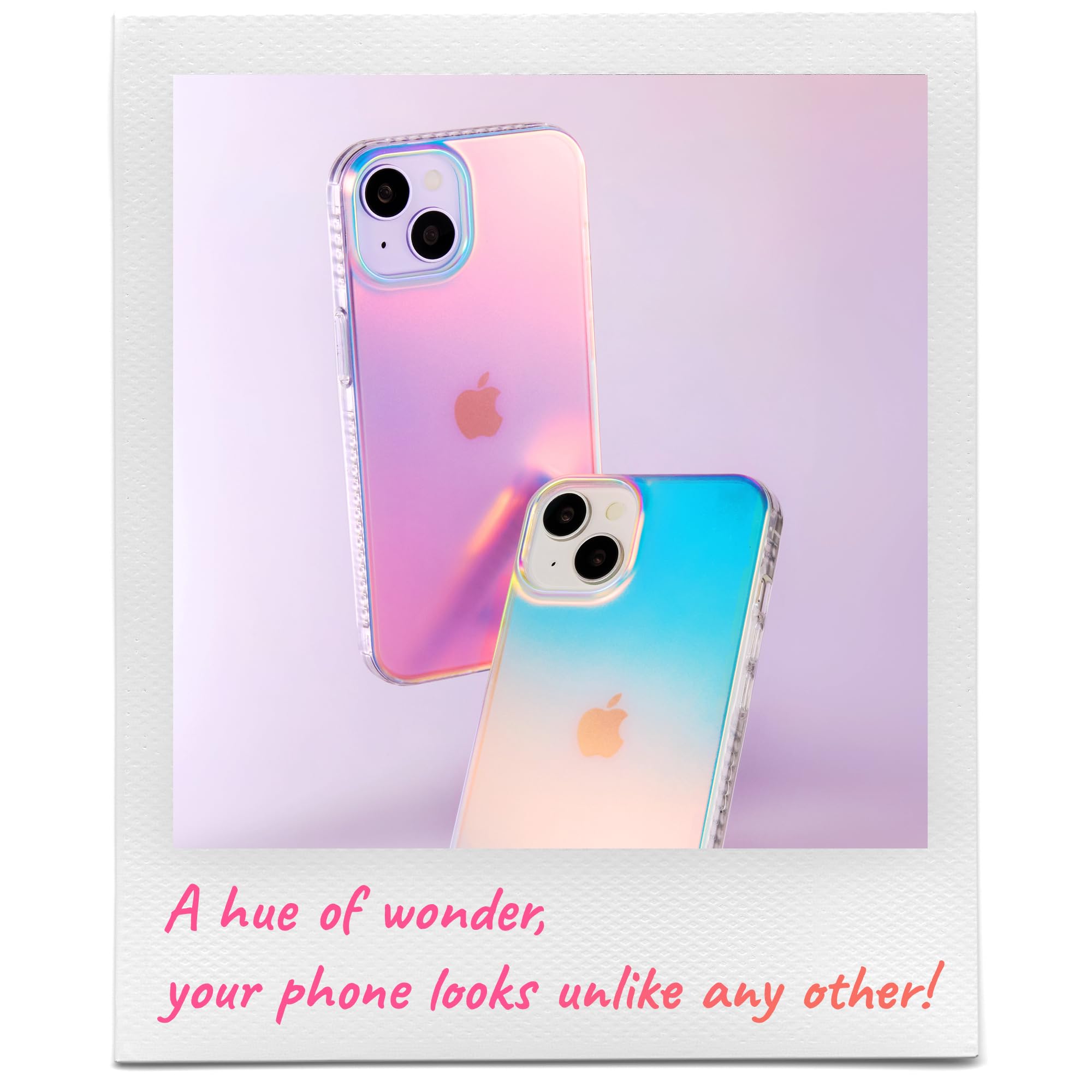Lonli Hue   For Iphone 15 Case   Iridescent [10Ft Drop Protection]   Shockproof Cover With Color Changing Effect | Cute And Uniq