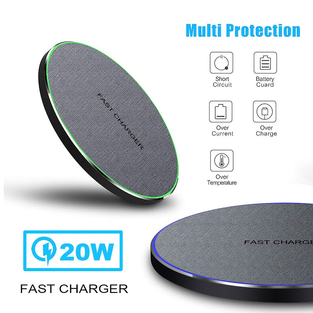 Fast Wireless Charger,20W Max Wireless Charging Pad Compatible With Iphone 16/15/14/13/12/Se/11/11 Pro/Xs Max/Xr,Airpods;Fdgao W