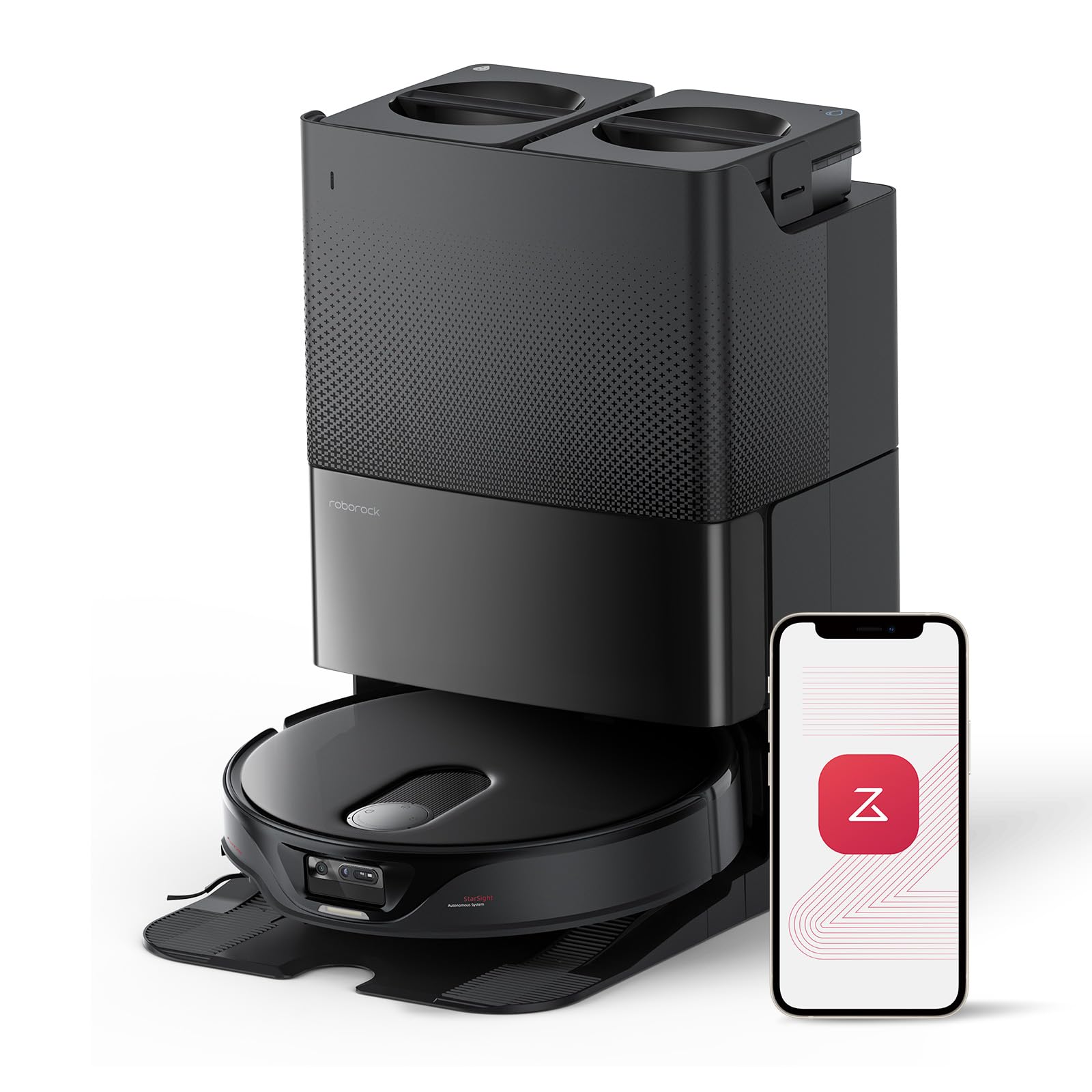 Roborock Qrevo Slim Robot Vacuum And Mop Combo, 8.2Cm Ultra Slim, 3D Sensing Tech, Advanced Obstacle Recognition, 11,000Pa Sucti