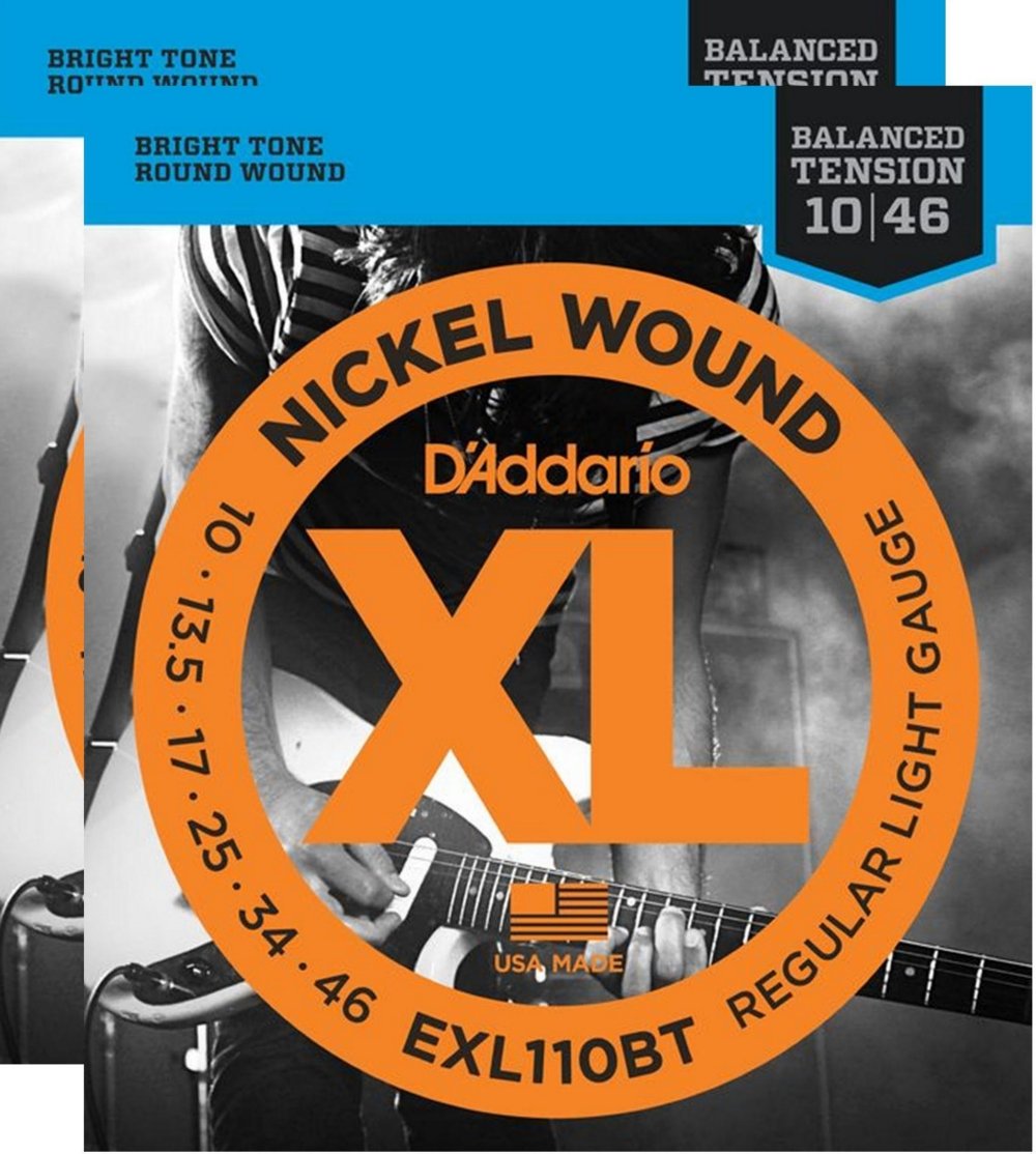 DAddario EXL110BT Balanced Tension Lite Electric Guitar Strings (2-Pack)