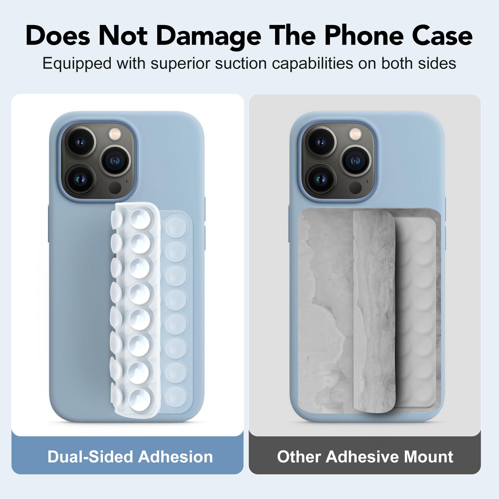 Silicone Double-Sided Suction Phone Case Detachable Mount For Iphone And Android Cellphones, Strong Adhesion Holder Hands Free F