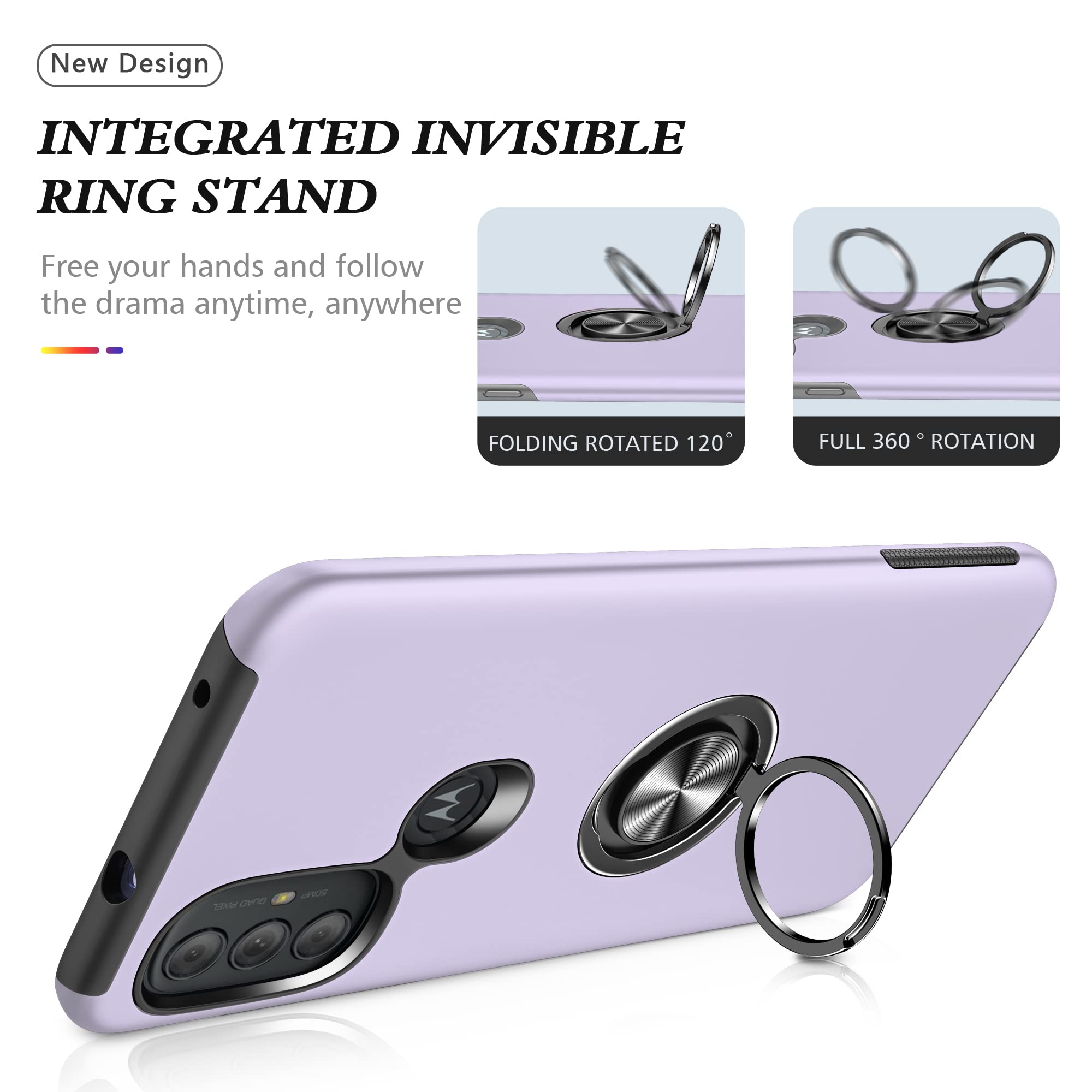 Akinik Compatible For Motorola Moto G Pure Xt2163Dl / G Power 2022, Nano Explosion-Proof Film [2 Pack], Heavy Duty Shockproof Sl