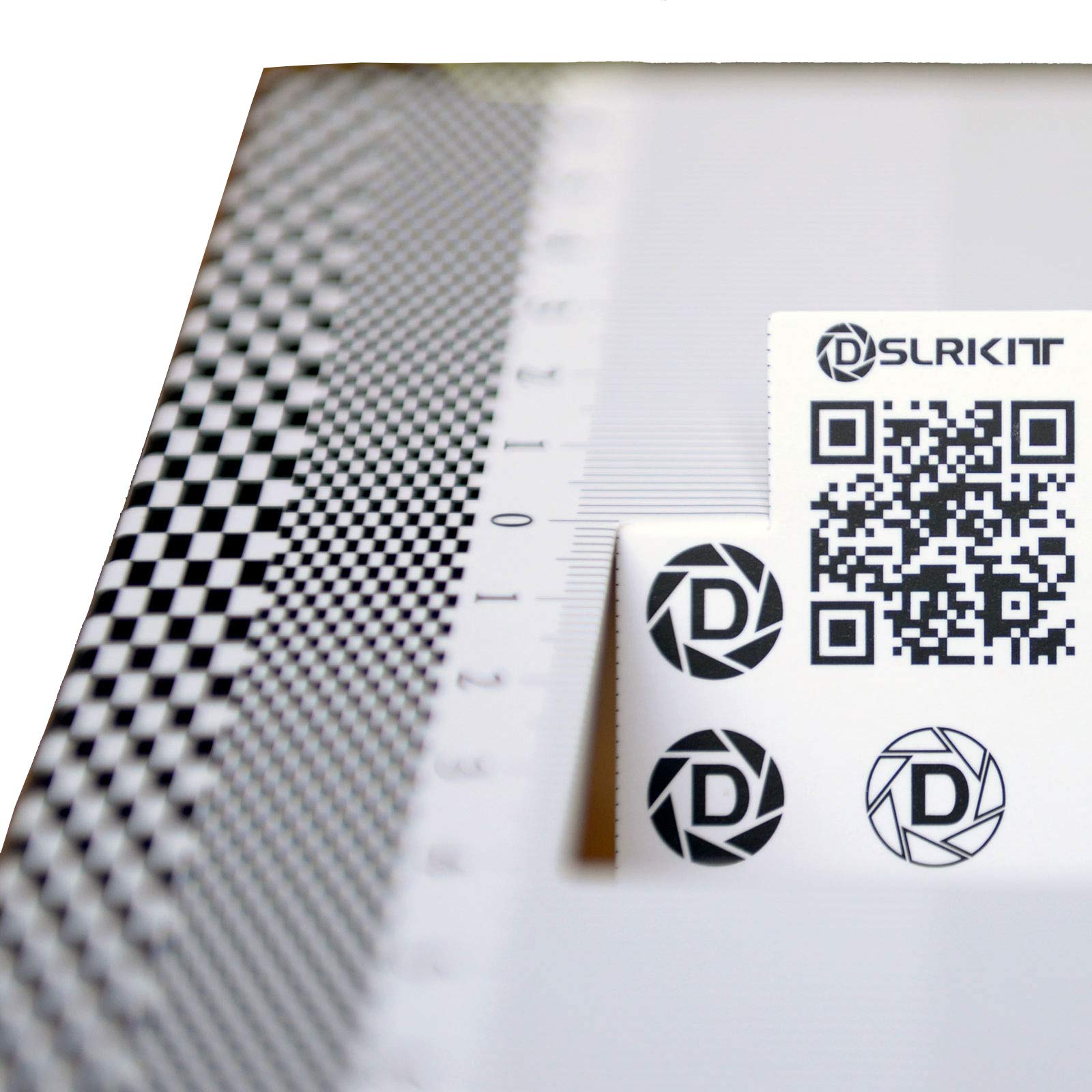 Dslrkit 28X18Cm Lens Focus Calibration Tool Alignment Ruler Folding Card (Pack Of 2)
