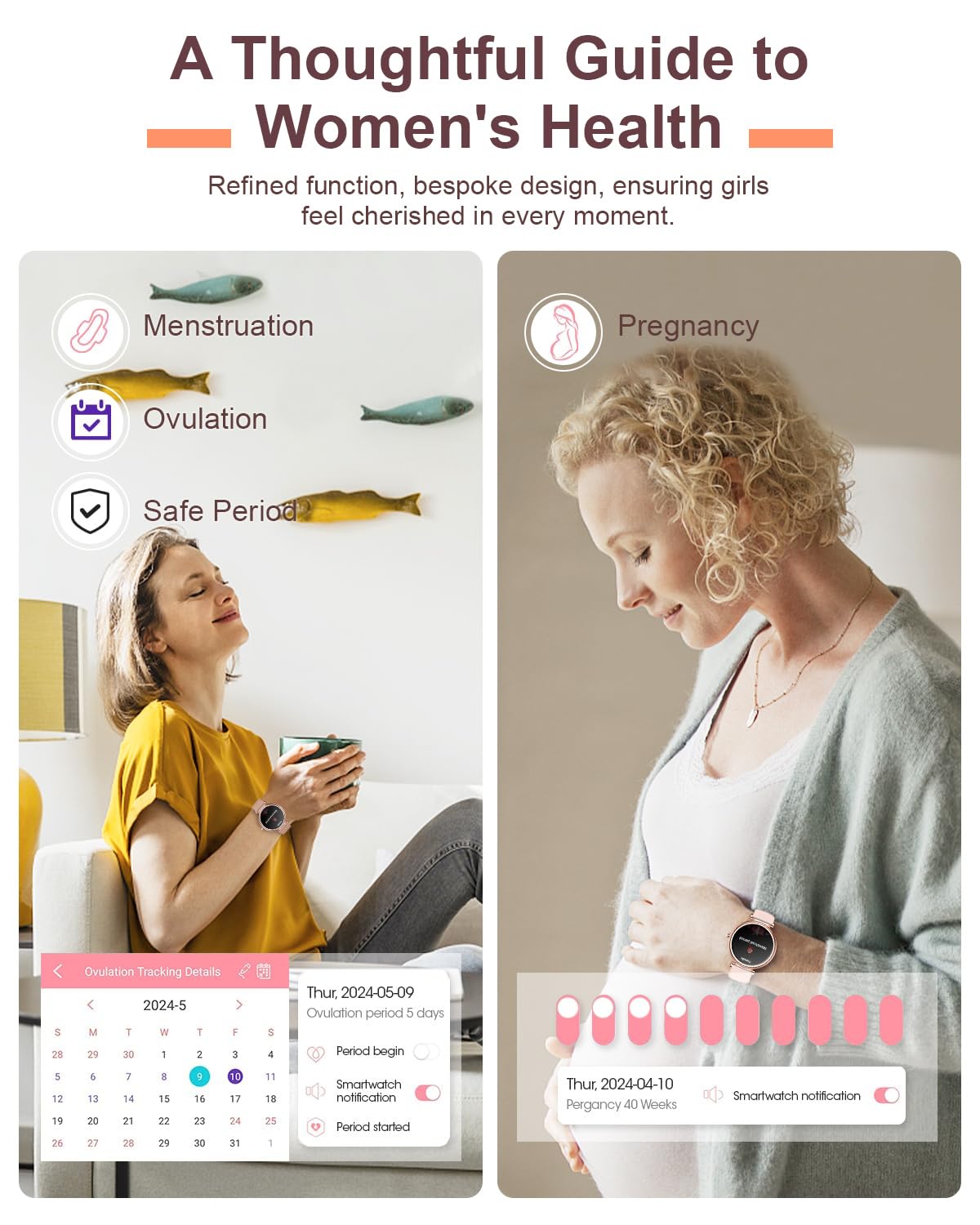 Small Smart Watch For Women With Bluetooth Call, 1.27    Ladies Smart Watch,120+ Sports Modes Step Counter Fitness Watch, Hr/Bp/