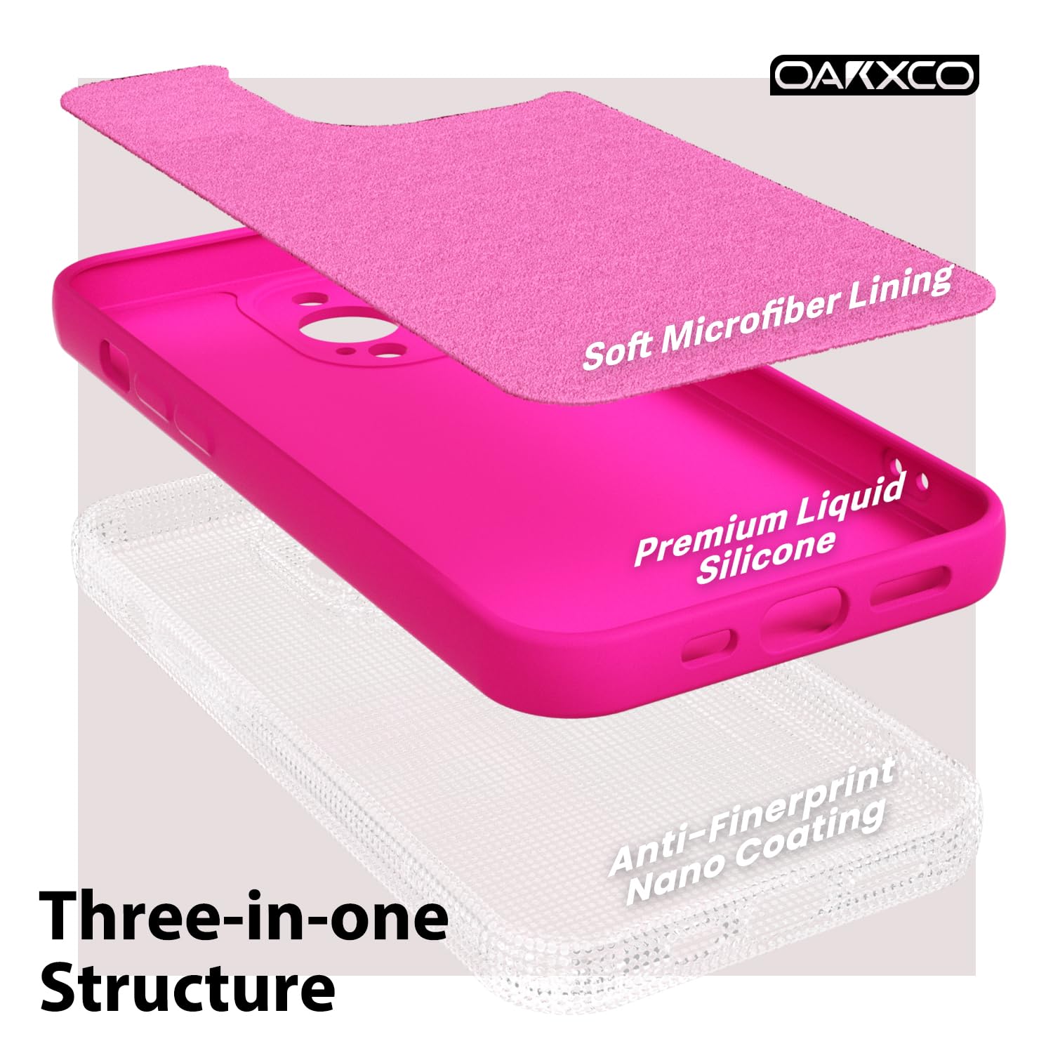 Oakxco For Iphone 13 Pro Max Phone Case Liquid Silicone, Fluorescent Bright Solid Color, Cute Thin Slim Soft Rubber Tpu Plain Sm