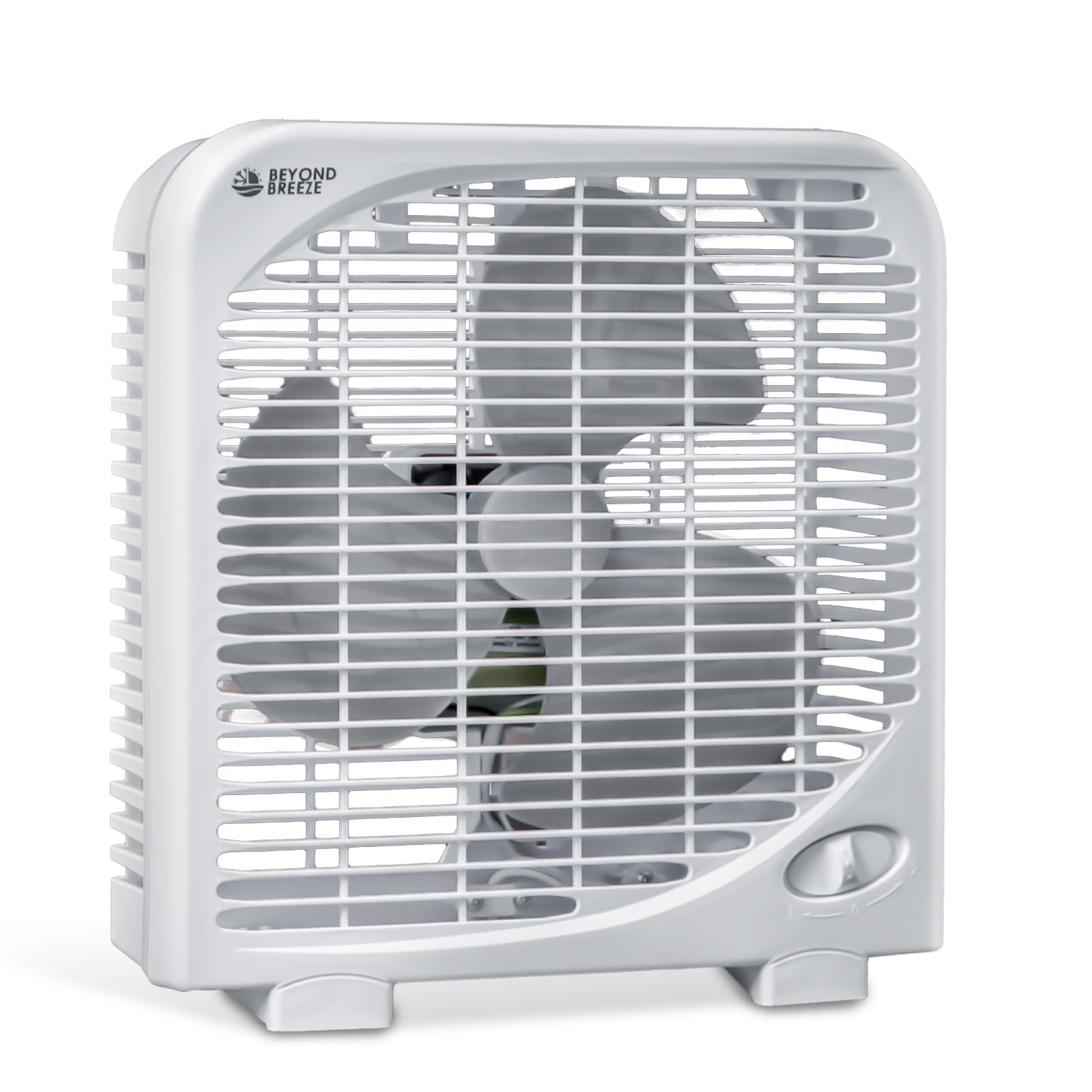 Beyond Breeze Box Fan, 9 Inch 2 Speeds Table Fan With Strong Airflow, Portable Tabletop Fan For Bedroom, Bathroom, Kitchen