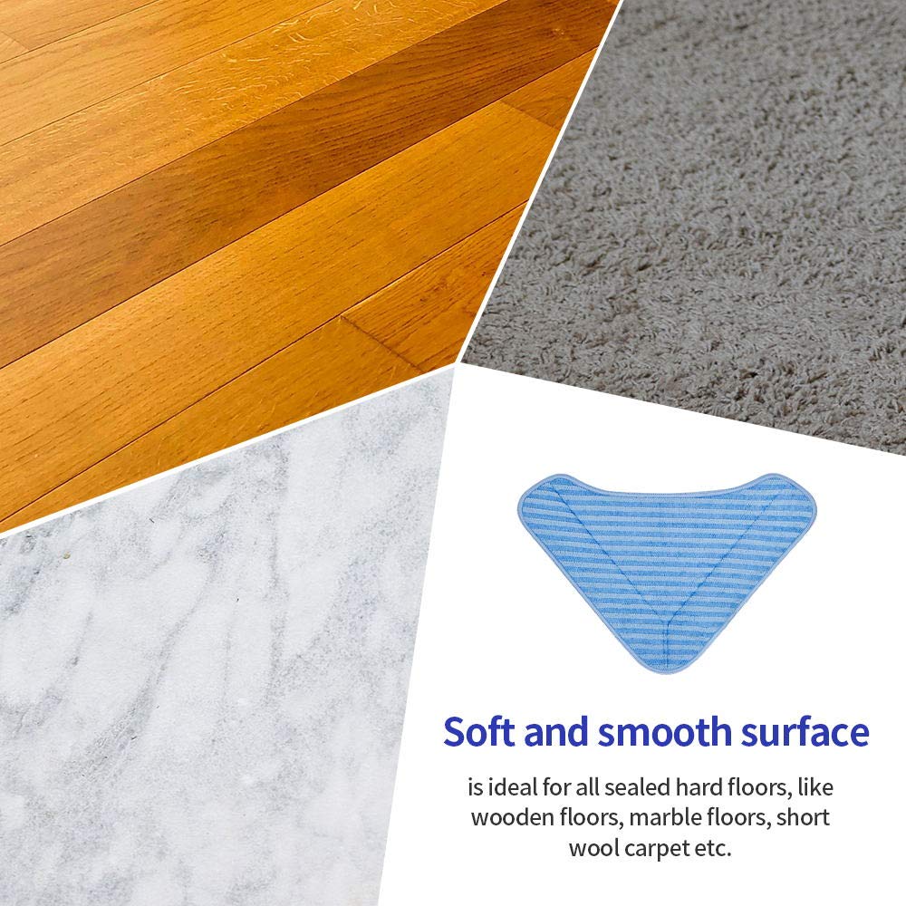 Keetidy Triangle Replacement Mop Pads For Pureclean Steam Cleaner For Pursteam Thermapro Elite 12 In 1 And Compatible With Purec