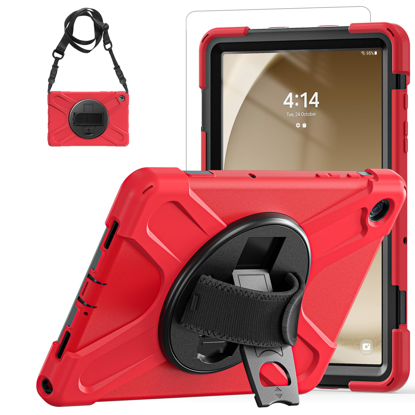 Tsqqst For Galaxy Tab A9+ Plus Case 11'' 2023 For Kids | Samsung A9 Plus Tablet Case With Screen Protector Stand&Hand Shoulder S