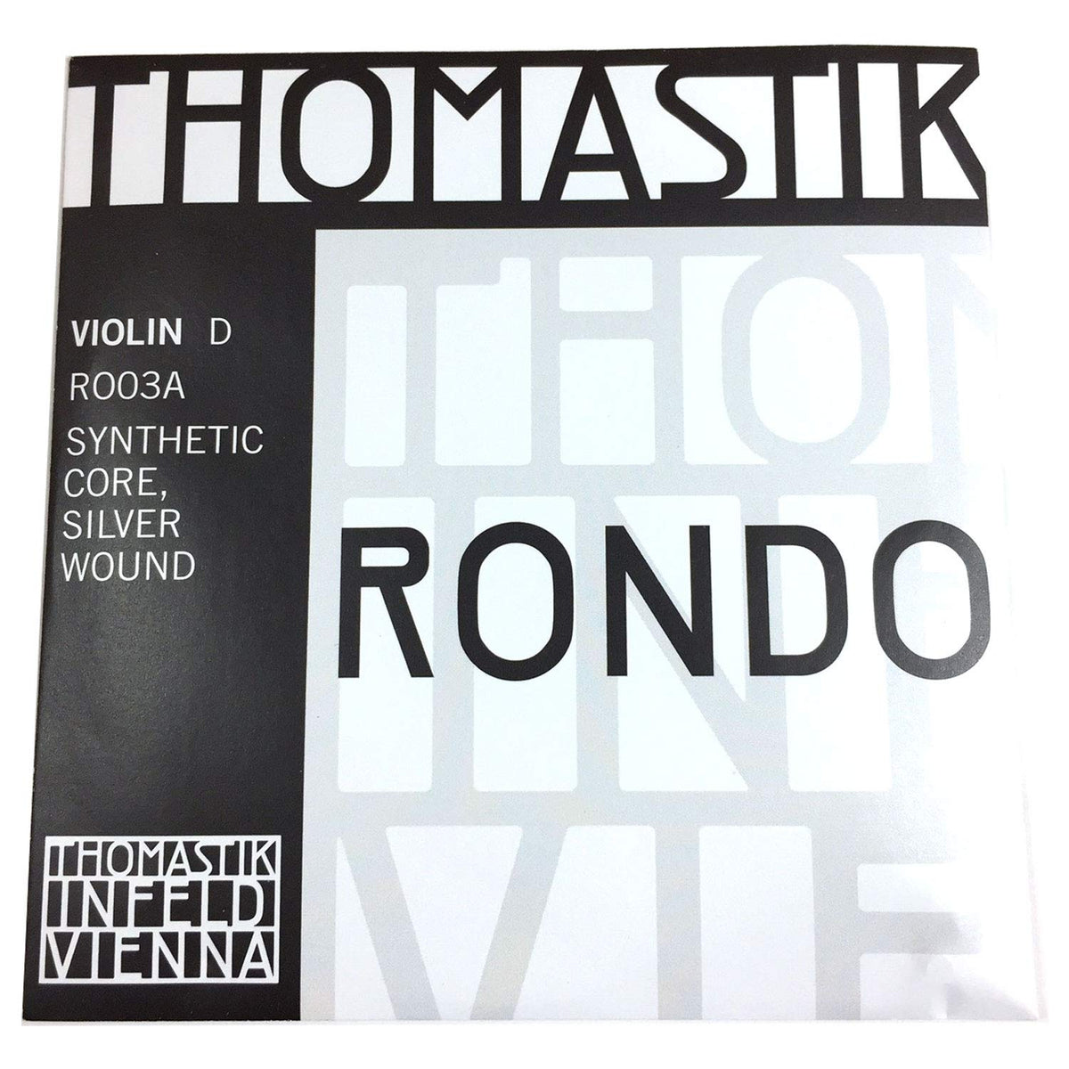 Thomastik Infeld Rondo Violin D String Ro03A, Synthetic Core Silver Wound For Professionals   Deep Tonal Intensity With Compact 