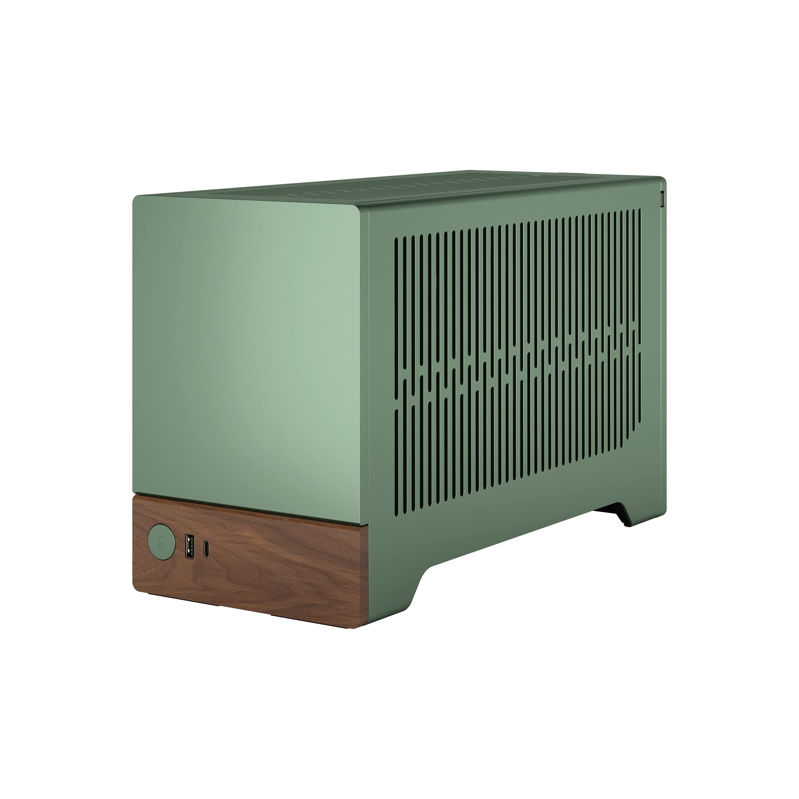 Fractal Design Terra Jade   Wood Walnut Front Panel   Small Form Factor   Mini Itx Gaming Case   Pcie 4.0 Riser Cable   Usb Type