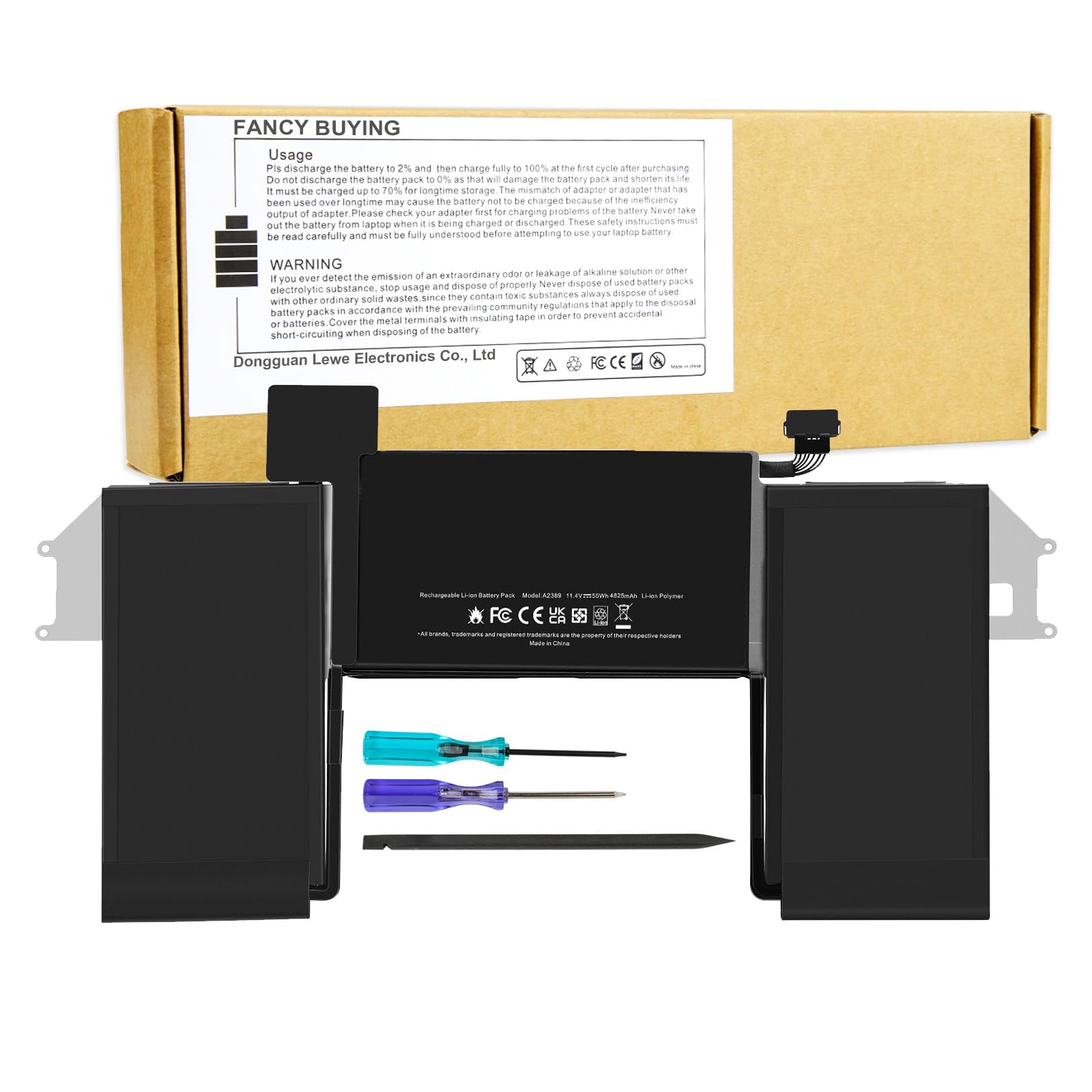 Fancy Buying A2389 A2337 Battery Replacement For Macbook Air 13 Inch A2337 M1 (2020), Emc 3598, Mgn53 Mgn83 Mgn63 Mgn93 Mgnd3 Mg