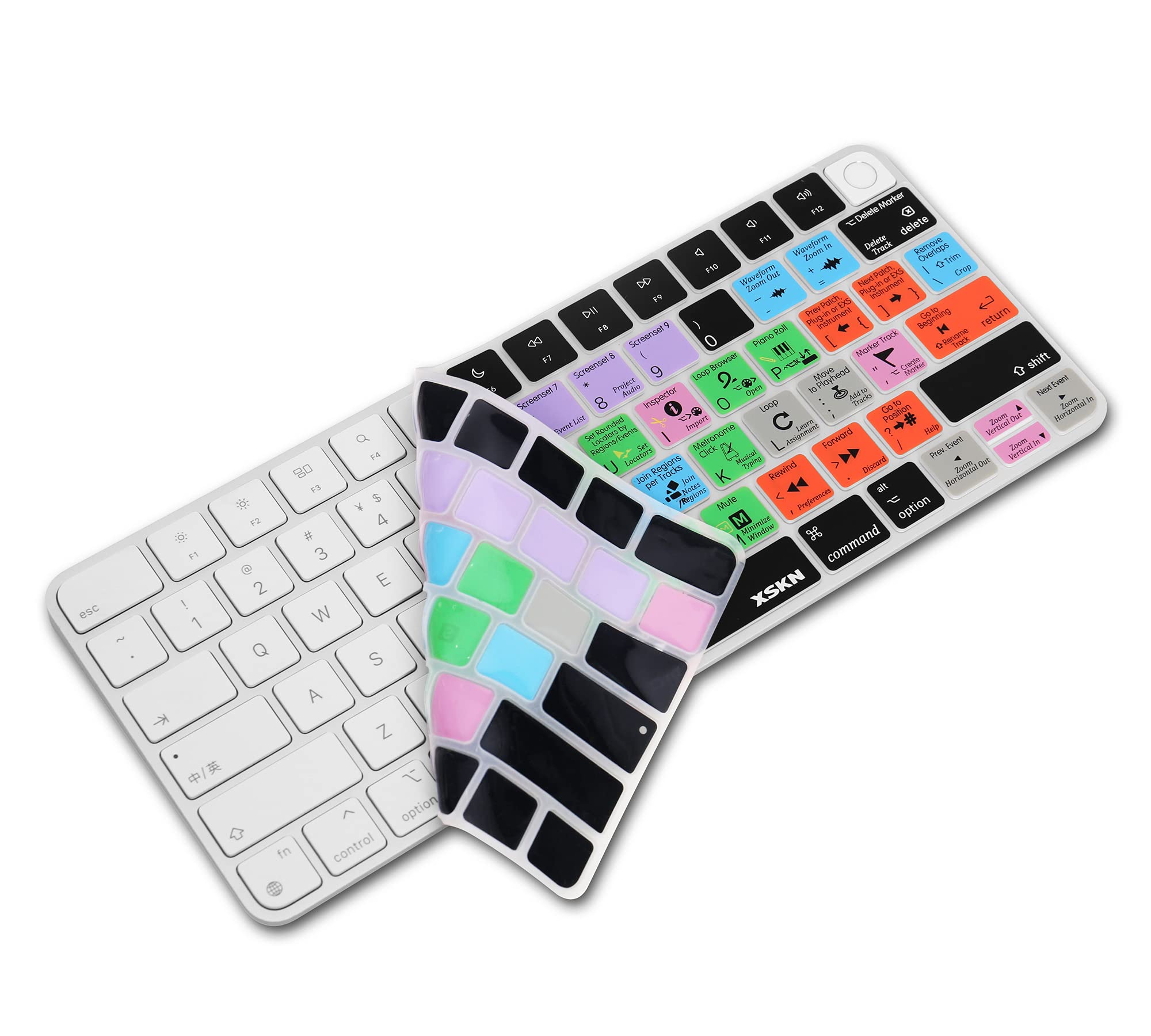 Xskn Shortcut And Language Seriers Silicone Keyboard Cover Skin For 2021 New M1 Chip Imac Magic Keyboard With Touch Id A2449 Wit