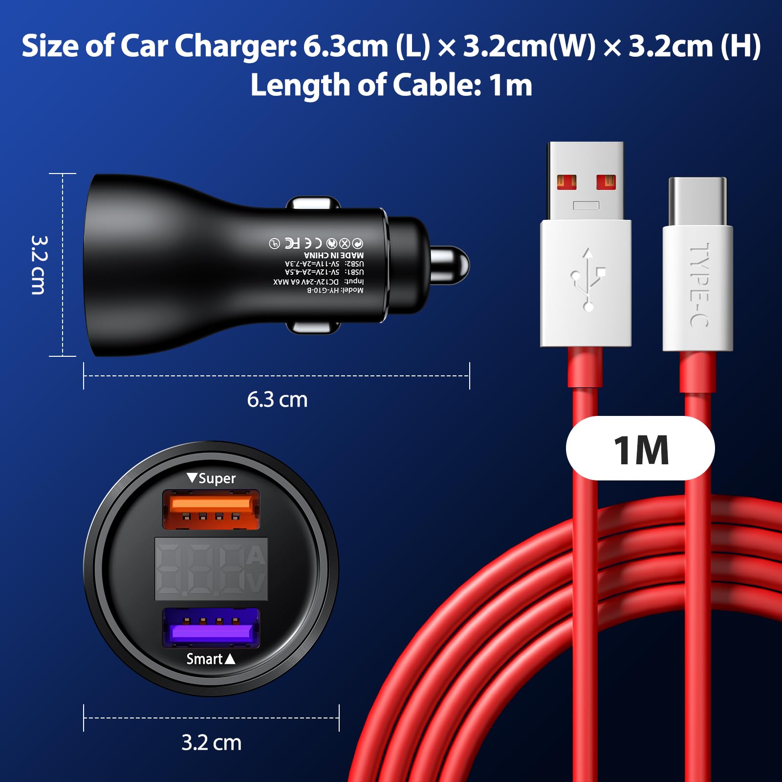 Car Charger Supervooc 100W 80W For Oneplus 13 13R 12R 12 11 10T 10 Pro, 65W Warp Charger For Oneplus Nord N30 N100 Open Pad 9 Pr