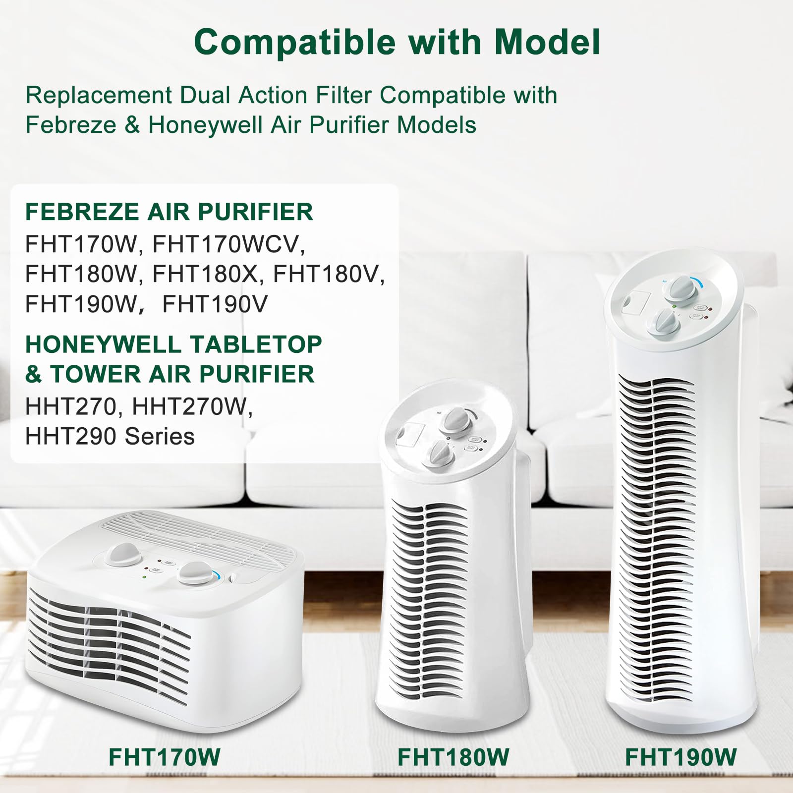 Bedavol 4 Pack Febreze Air Purifier Filter Replacement For Frf102B   Compatible With Honeywell U Filter Hrf201B   Fits Honeywell