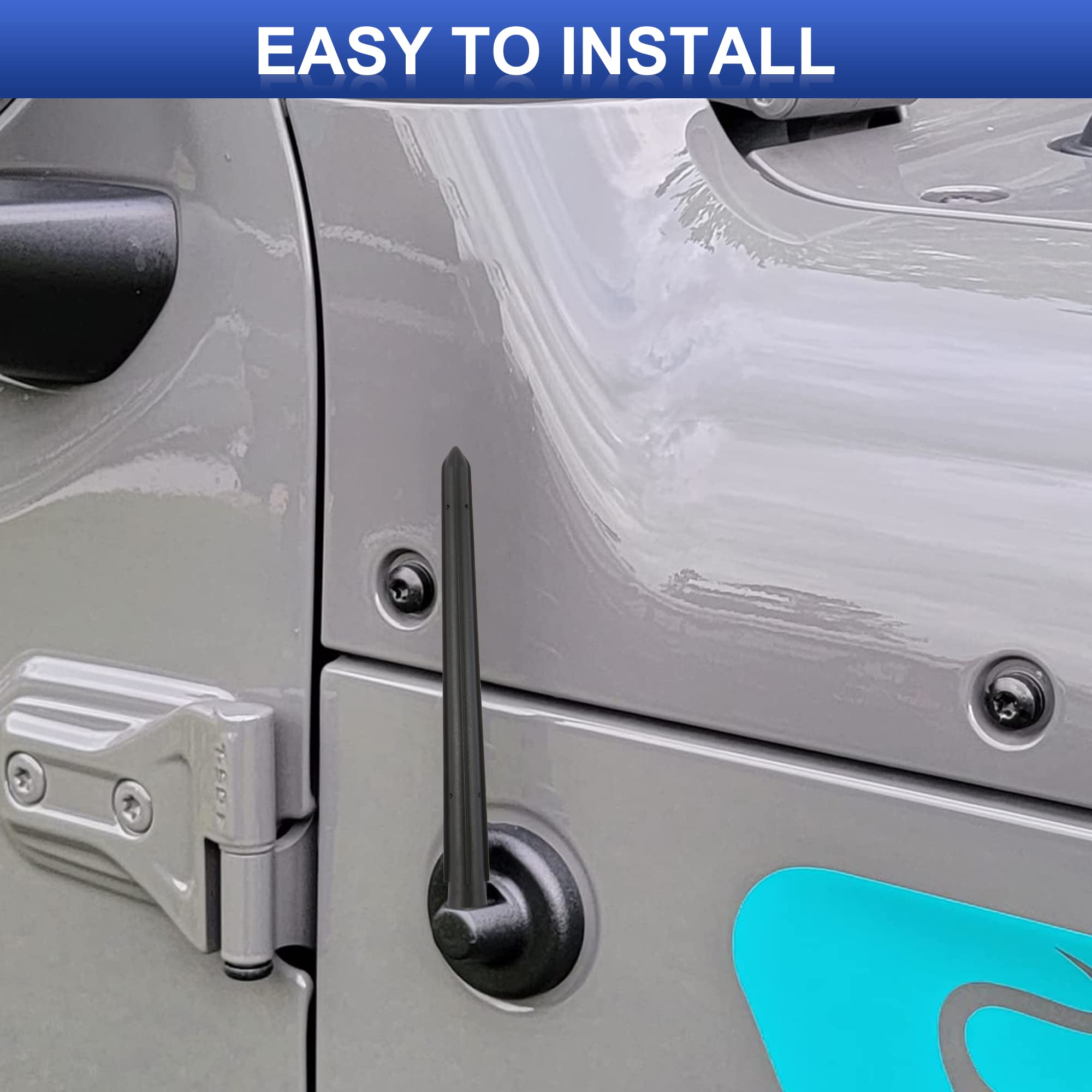 Short Antenna Compatible With Jeep Wrangler Gladiator Accessories 2007 2024 Antenna Replacement 6.5 Inch For Jeep Jk Jl Jt Sahar