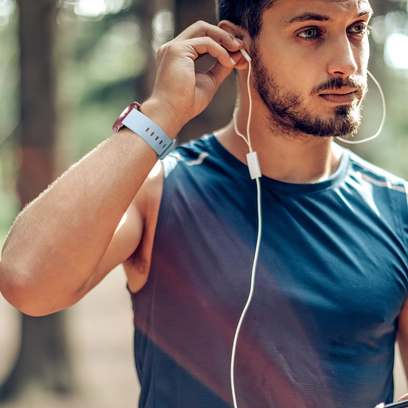 Lerobo Sport Band Compatible For Galaxy Watch 4 Band/Watch 5 Band/5 Pro Band/Active 2 Watch Band 44Mm 40Mm,Watch 4 Classic 46Mm 42Mm Band/Watch 3 Band 41Mm,20Mm Soft Silicone Band Strap For Men Women