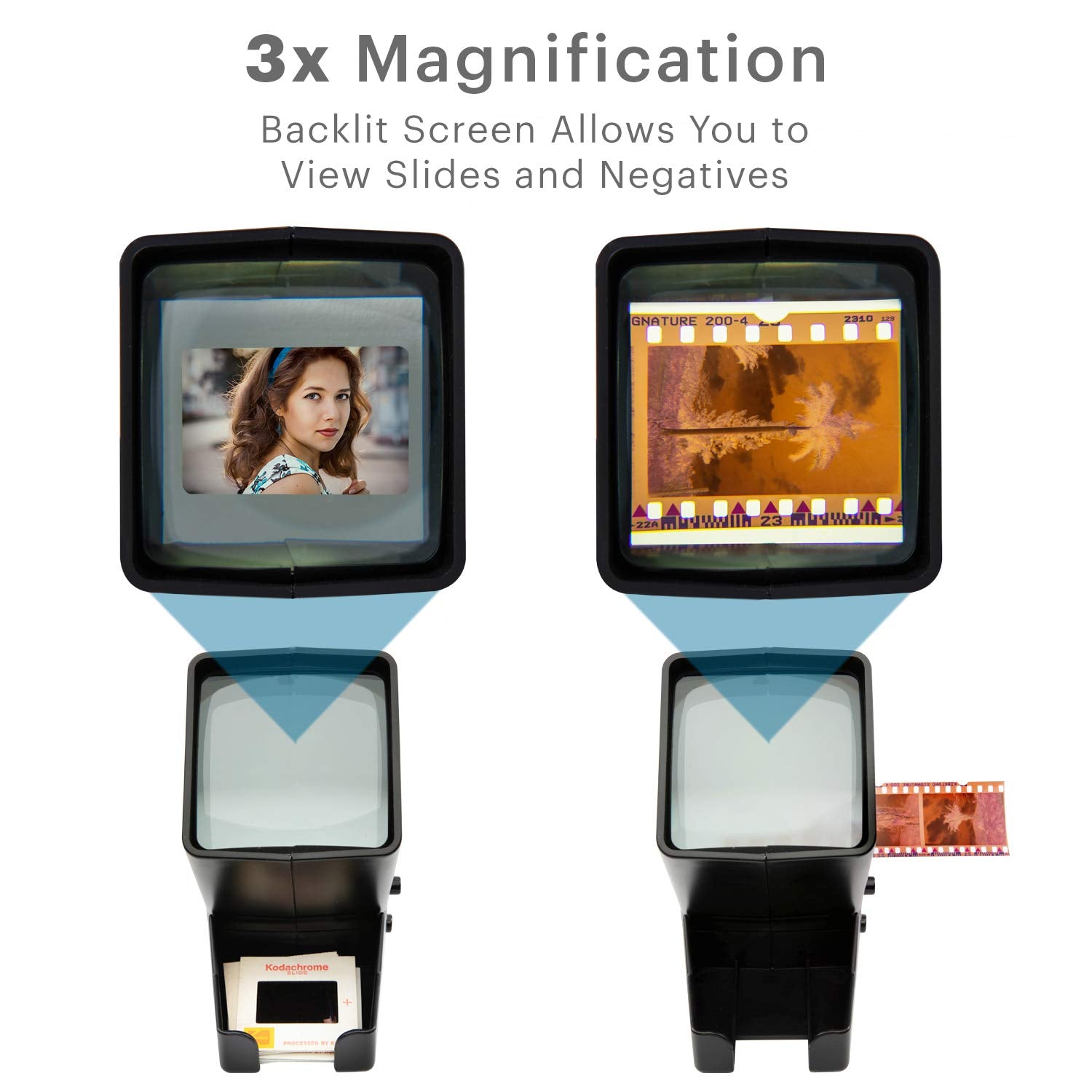 Kodak 35Mm Slide And Film Viewer   Battery Operation, 3X Magnification, Led Lighted Viewing     For 35Mm Slides & Film Negatives