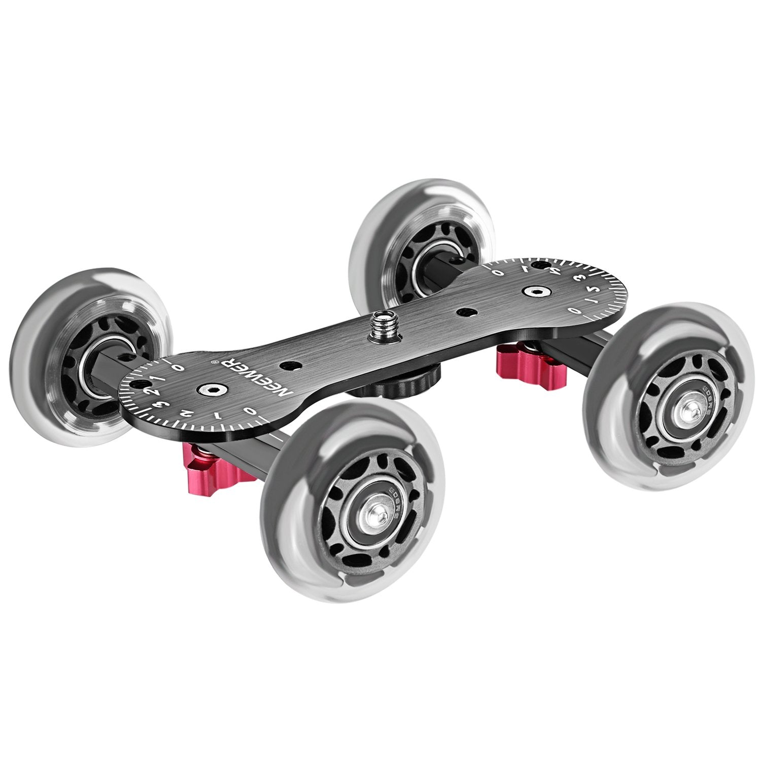 Neewer Scaled Camera Table Dolly Slider With 22 Pounds/10 Kilograms Load Capacity Skater Design Aluminum Rods Rotatable Rubber W