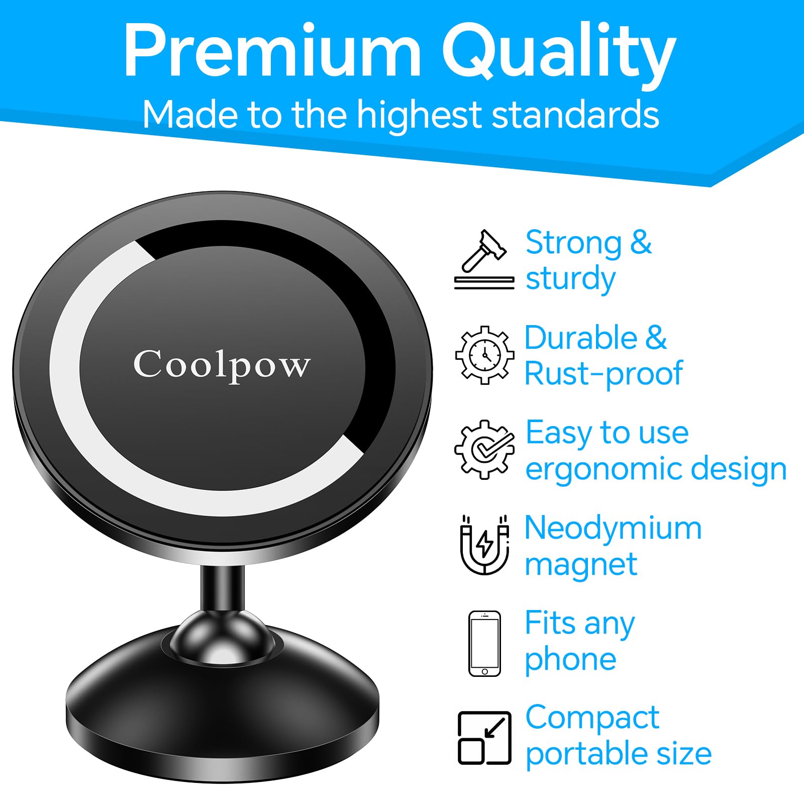 Gym Magnetic Phone Holder Mount For Magsafe?All Metal?Dual Magnetic Phone Holder For Gym Accessories Attach To Metal Surface, Gy