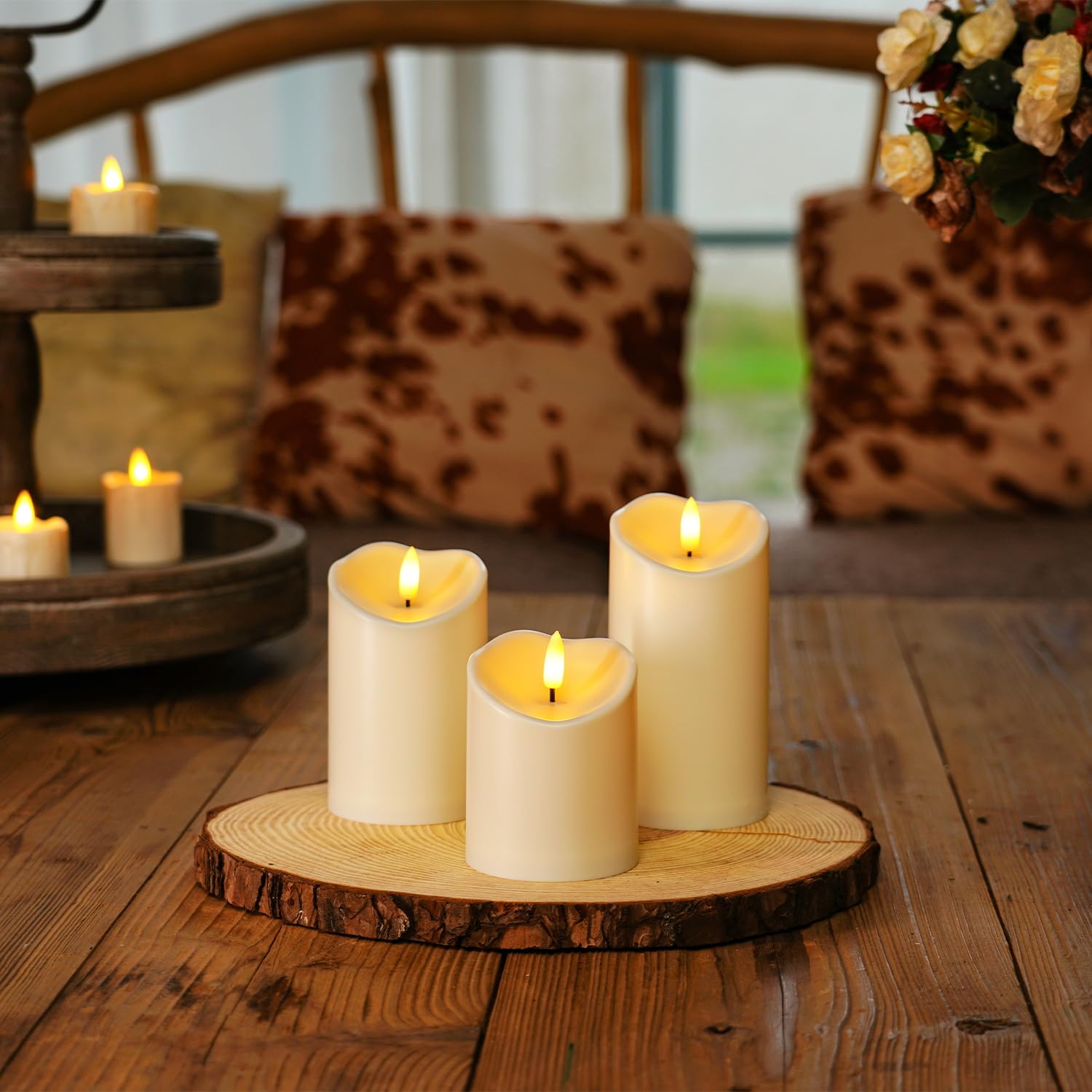 Homemory Rechargeable Flameless Candles, Led Candles, Battery Operated Candles With Remote And Timers, Outdoor Waterproof, Long