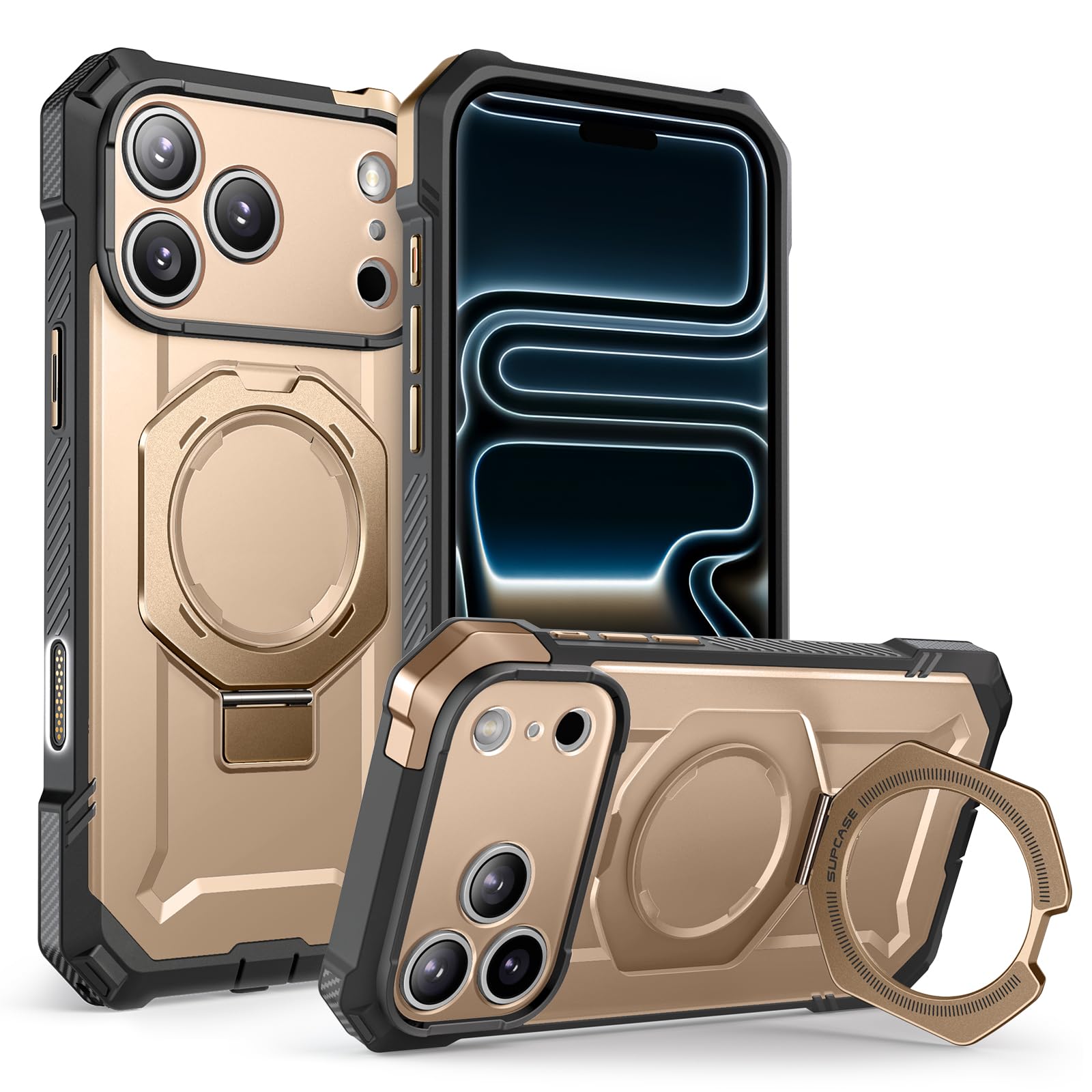 SUPCASE for iPhone 17 Pro Max Case with Kickstand (Unicorn Beetle Grip), [Camera Control Cover] [Compatible with MagSafe] [Milit