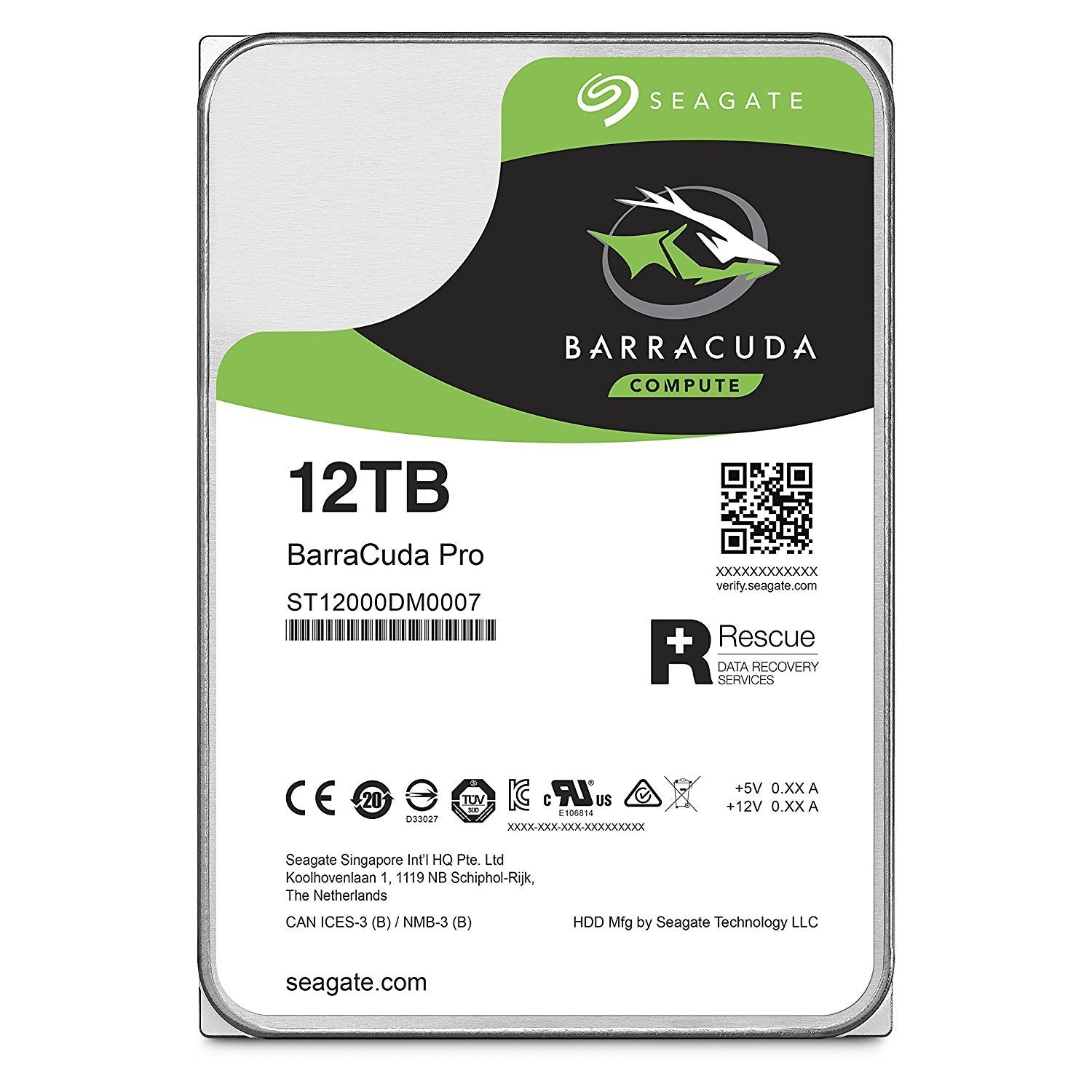 Seagate Barracuda Pro Performance Internal Hard Drive Sata Hdd 12Tb 6Gb/S 256Mb Cache 3.5 Inch (St12000Dm0007)