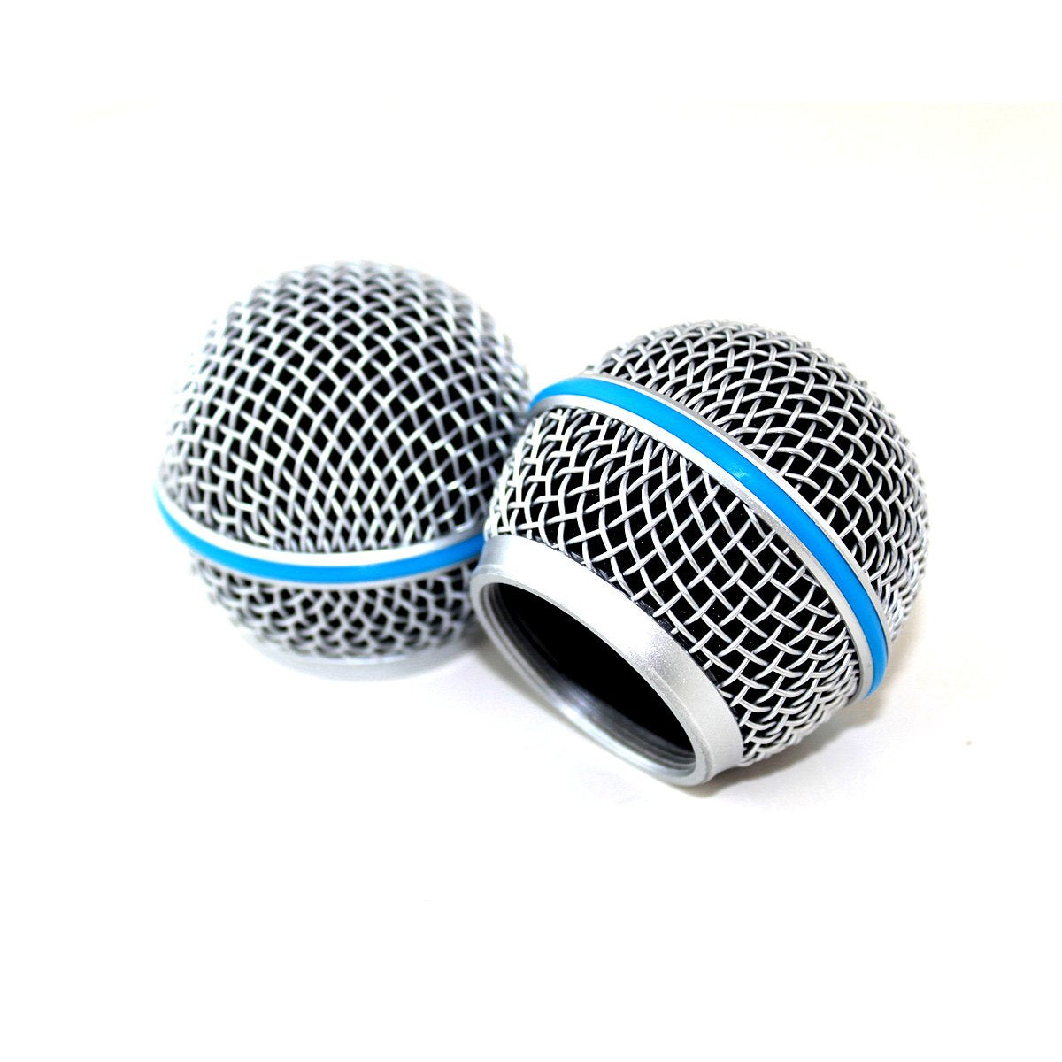 Weymic Replacement Blue Steel Mesh Microphone Grill Head For Shure Sm58 Wireless Microphone And Wired Mics, Beta 58 A Shure Sv10